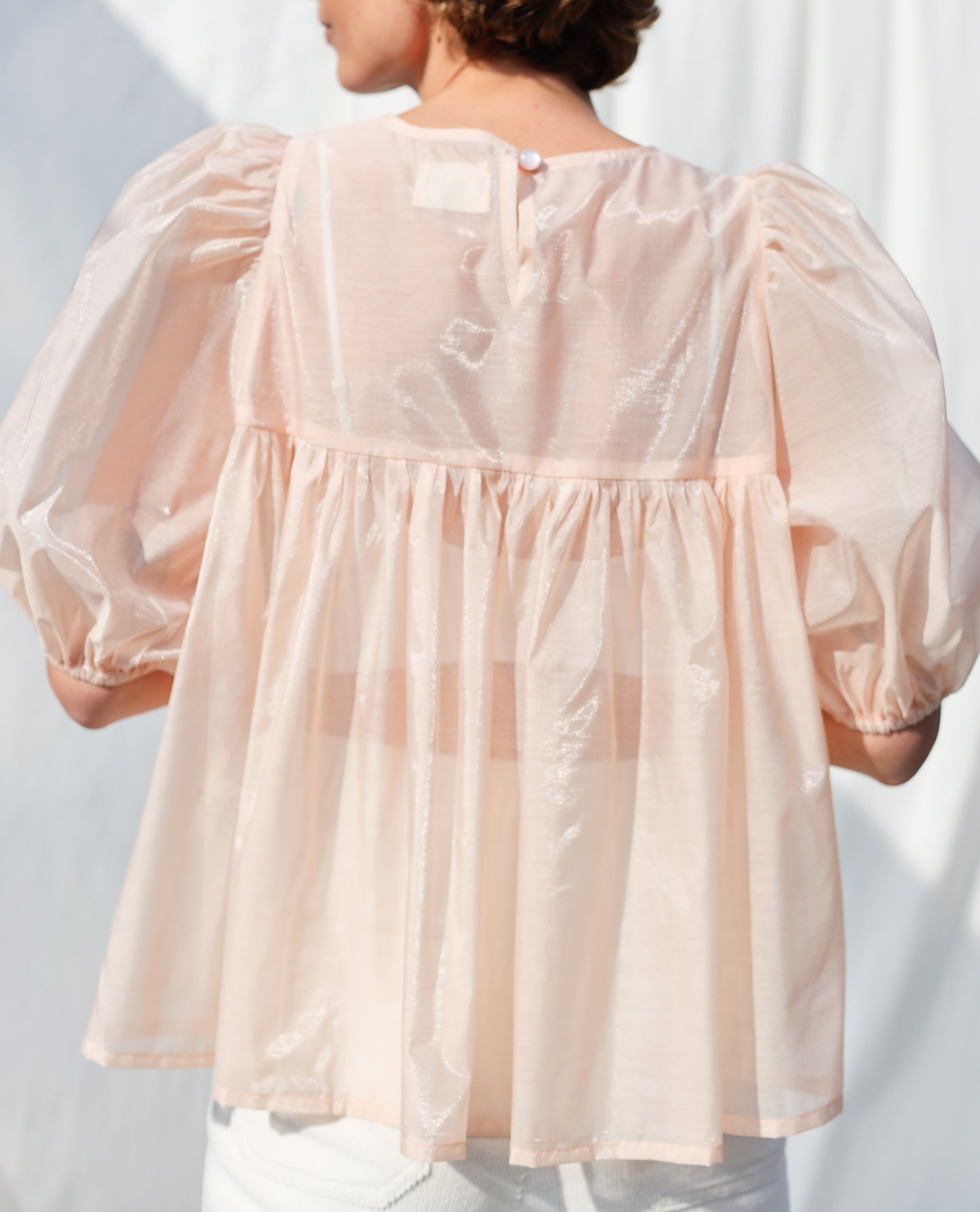Puffy Sleeve Organza Blouse