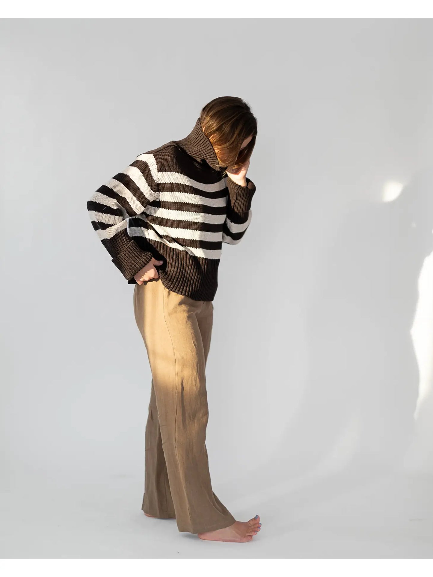 Striped Heavy Knit Sweater