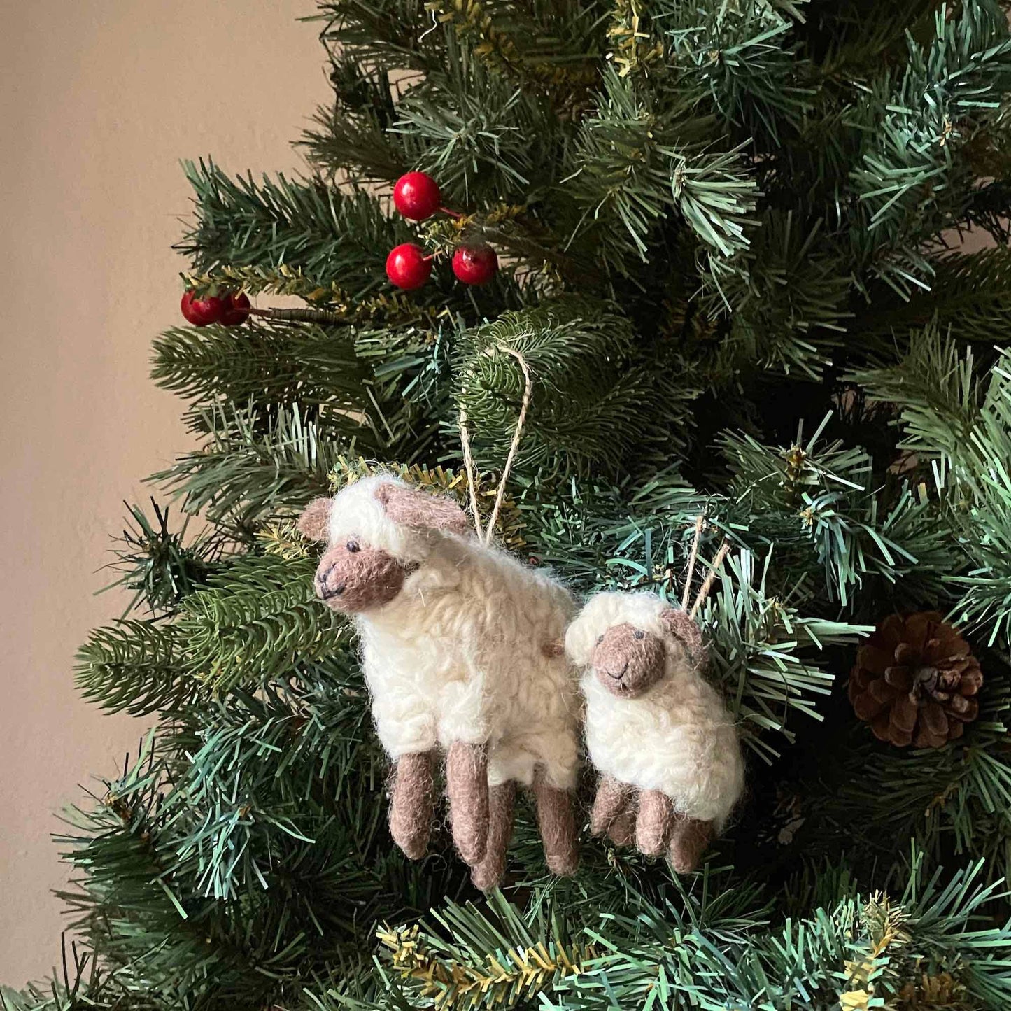 Felt Fluffy Sheep Ornament