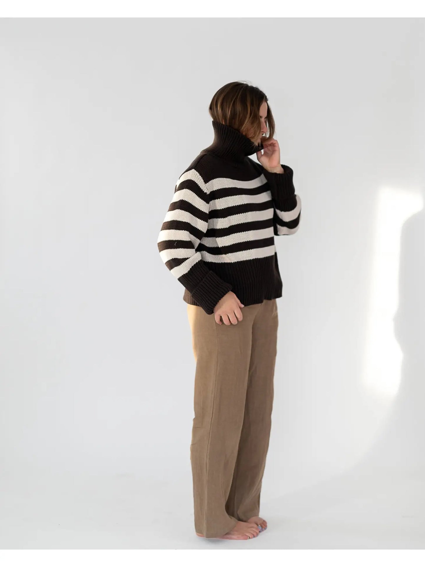 Striped Heavy Knit Sweater