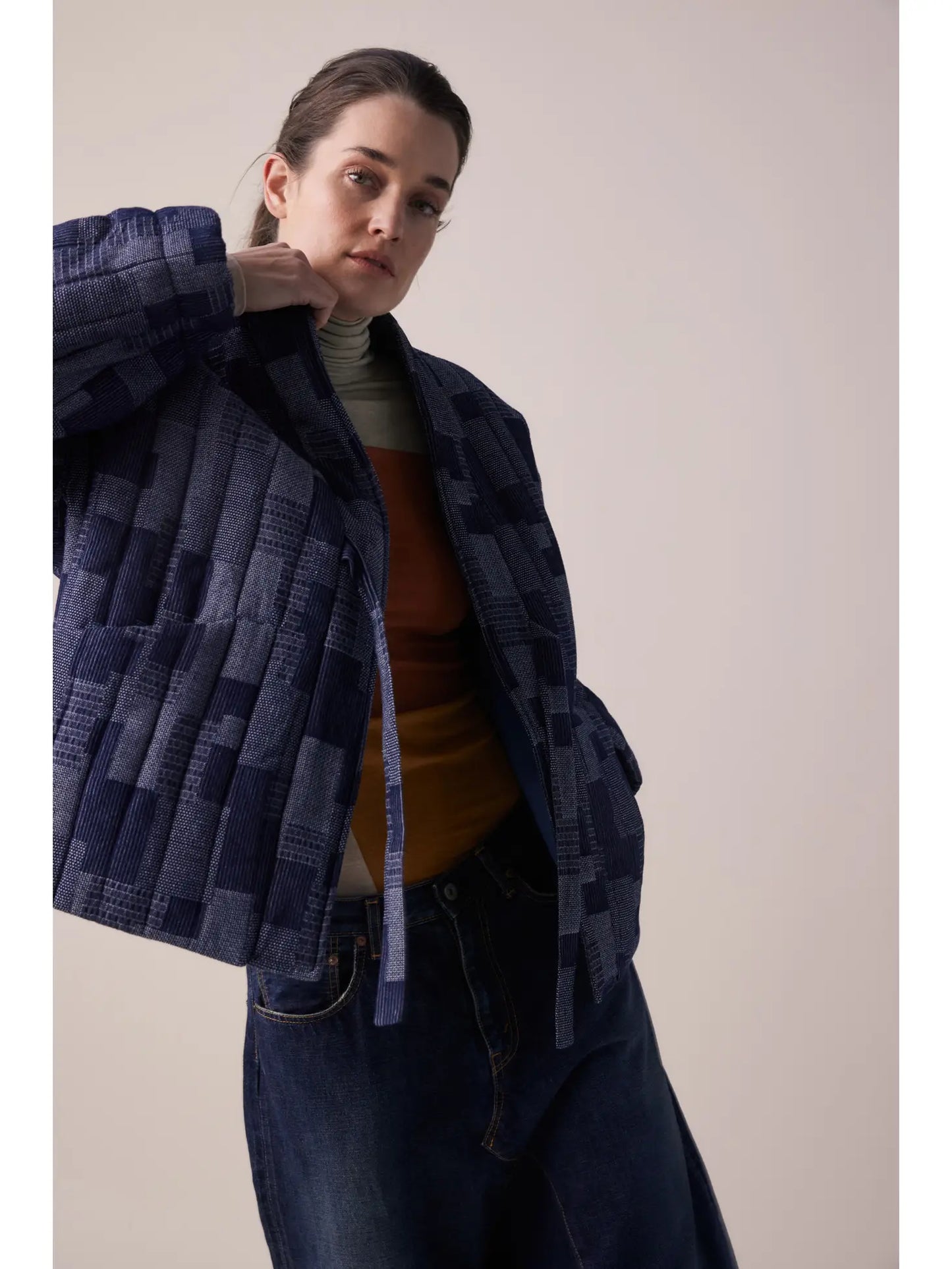 Denim Patch Quilt Jacket