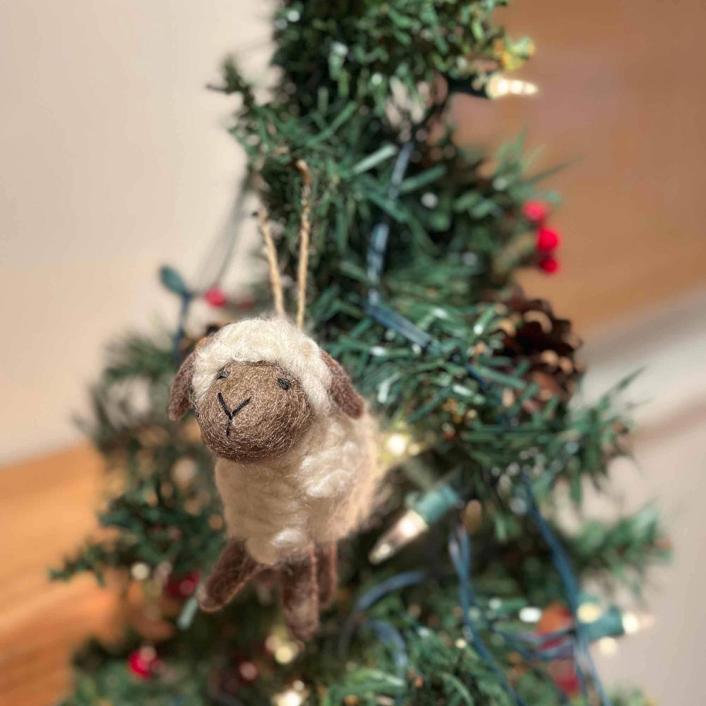 Felt Fluffy Sheep Ornament