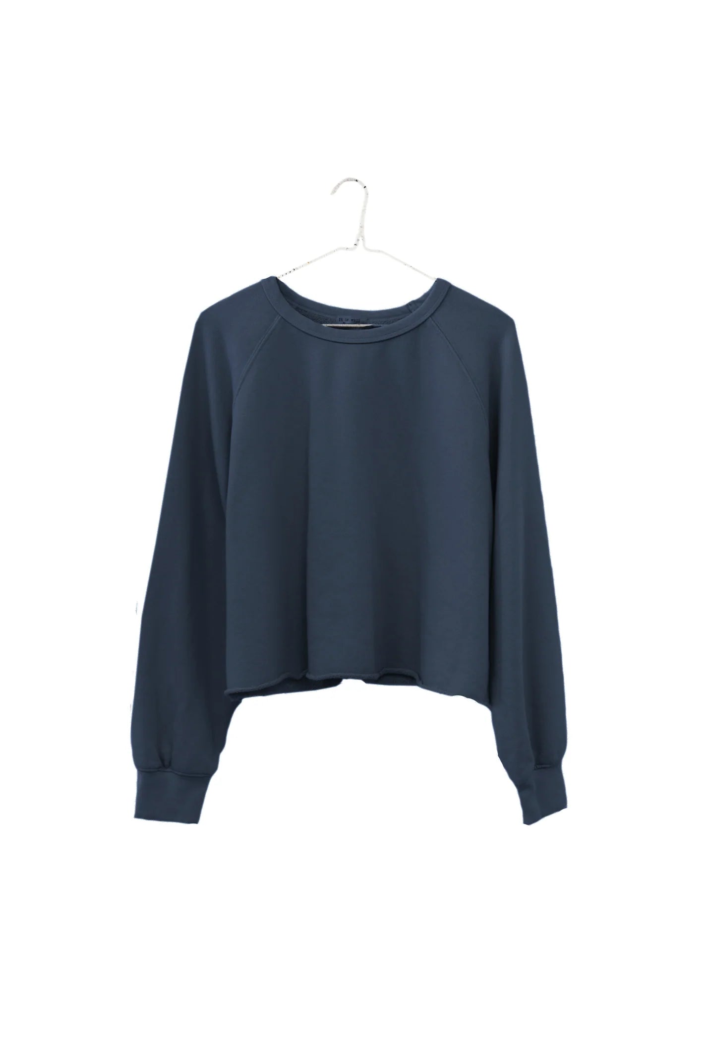 Raw Edge Crop Sweatshirt