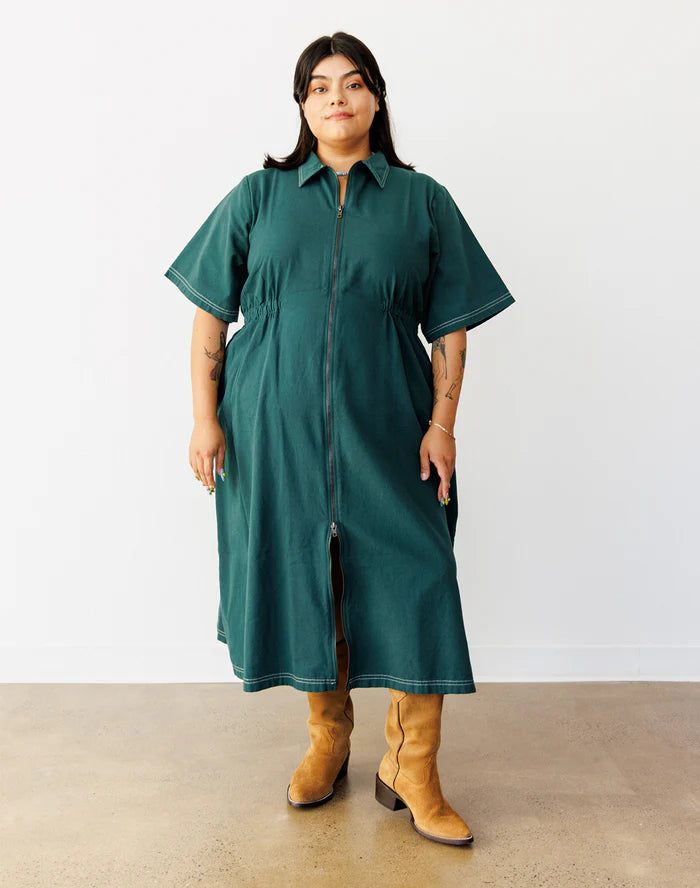 noble utility dress Noble Utility Dress in Plaid – Small Talk main image 0