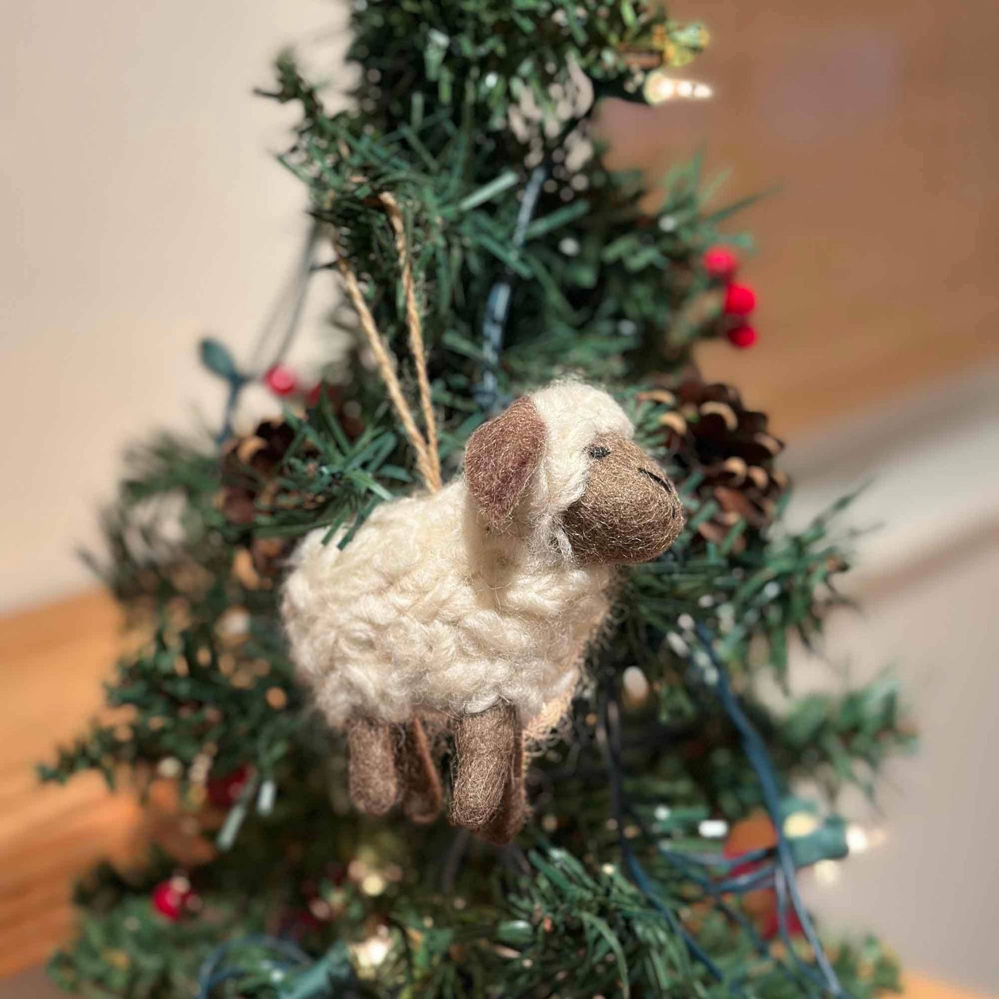 Felt Fluffy Sheep Ornament