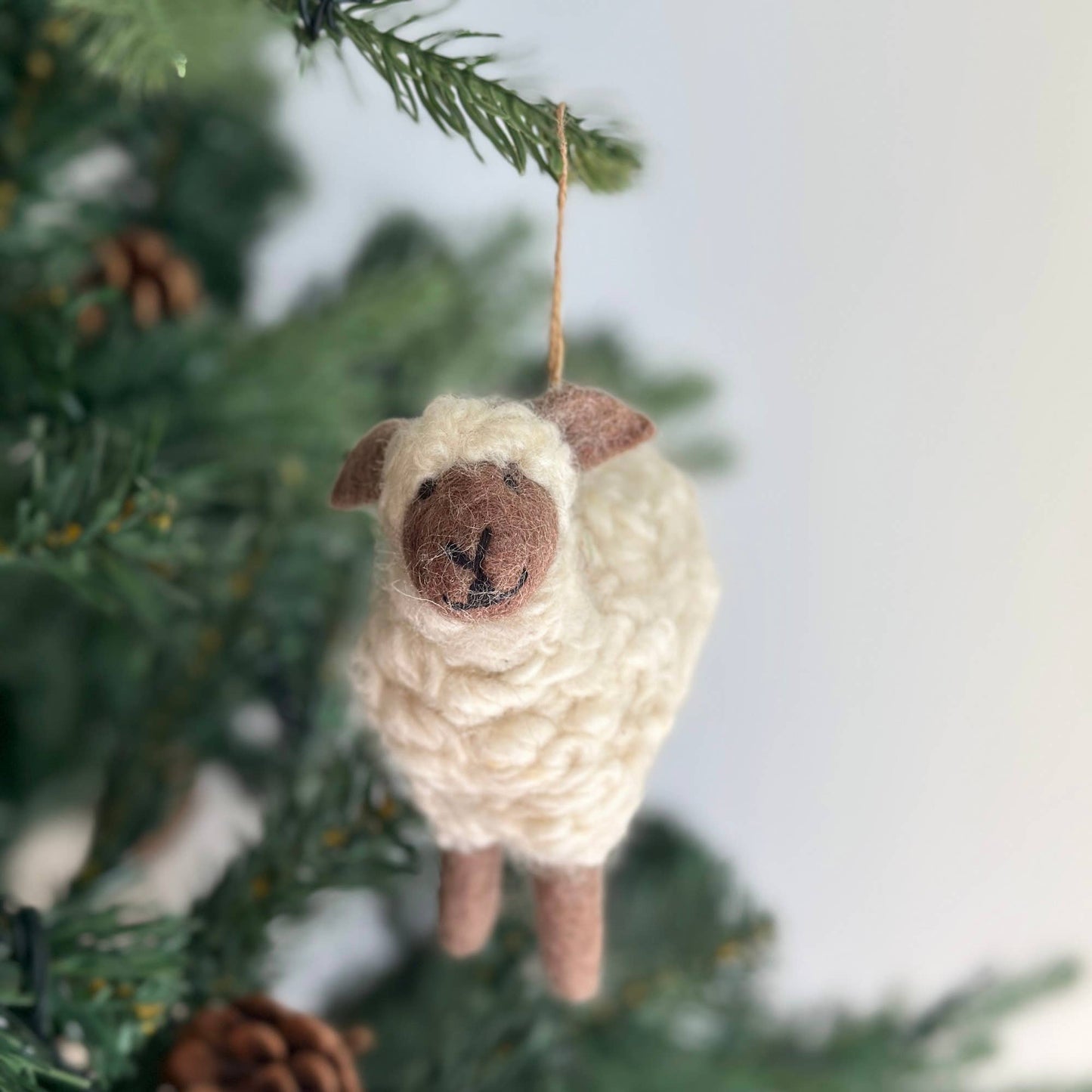 Felt Fluffy Sheep Ornament