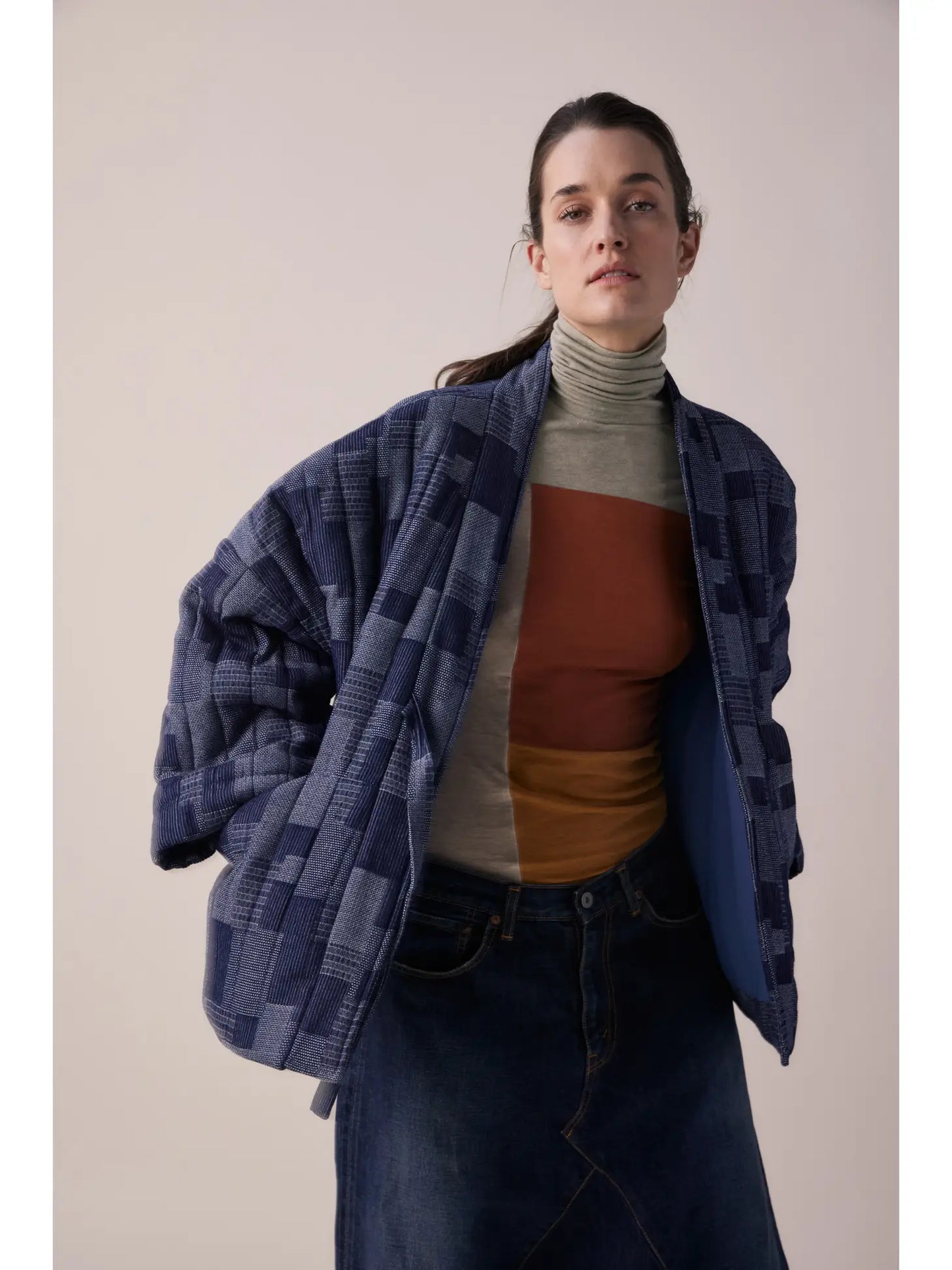 Denim Patch Quilt Jacket