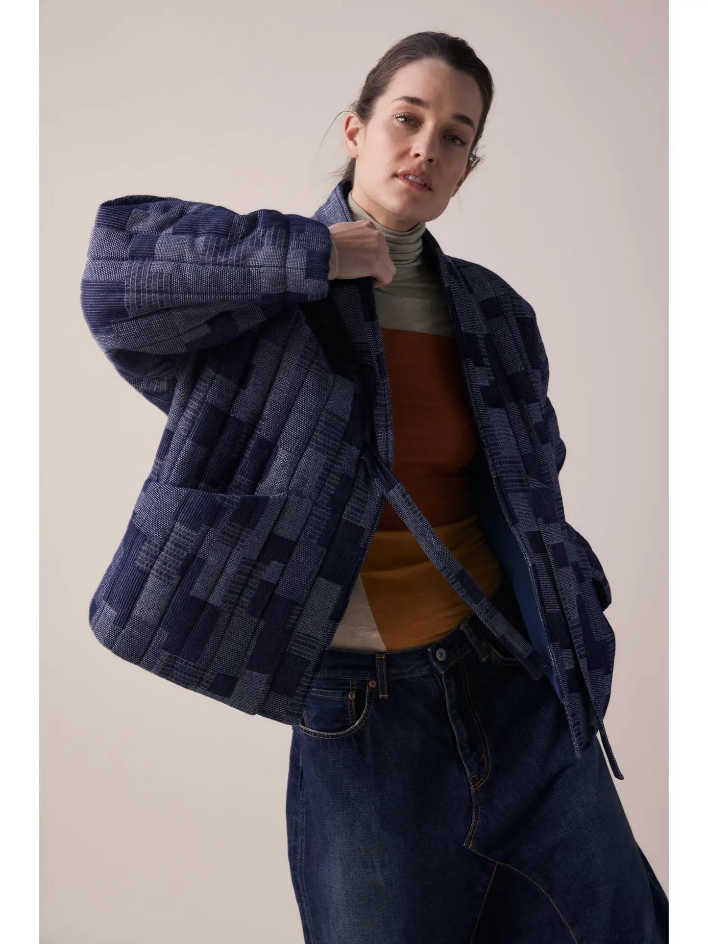 Denim Patch Quilt Jacket