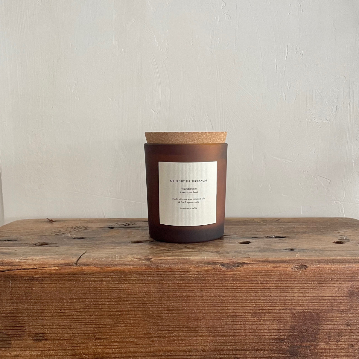 Woodsmoke, Leaves + Patchouli Handcrafted Scented Soy Candle