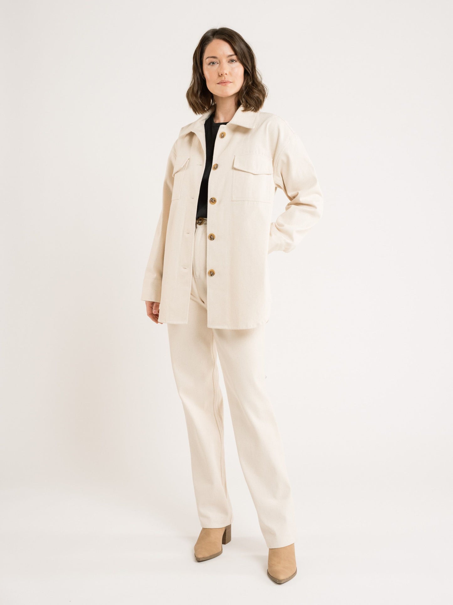Roan Shirt Jacket - Bone