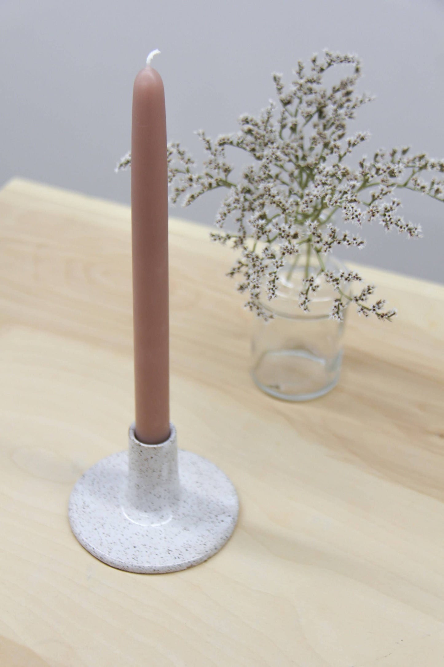 Wide Ceramic Candle Taper Holder