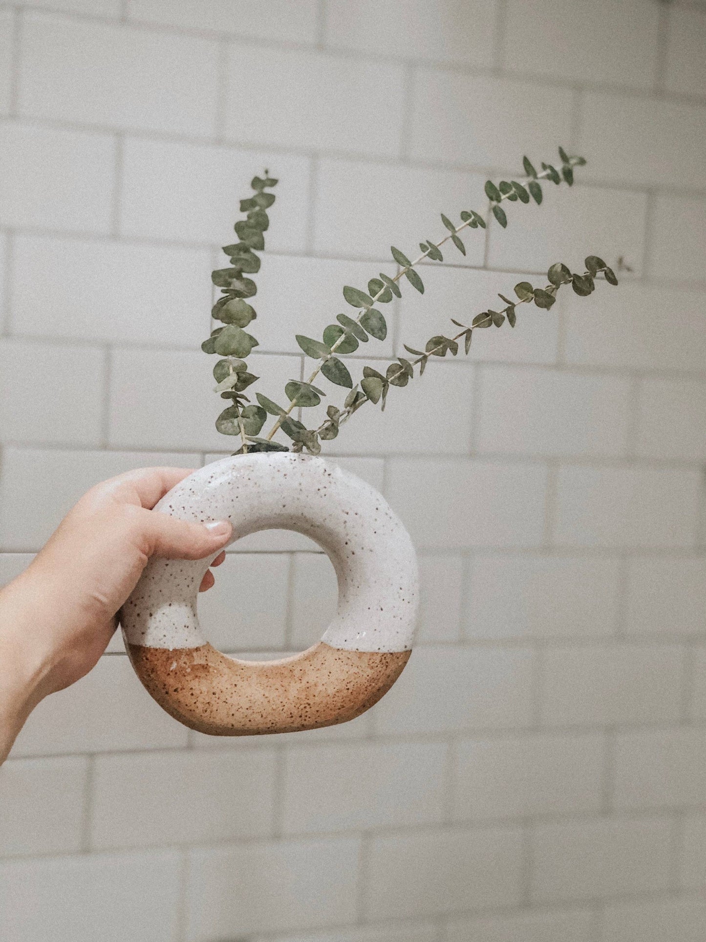 Ceramic Ring Bud Vase