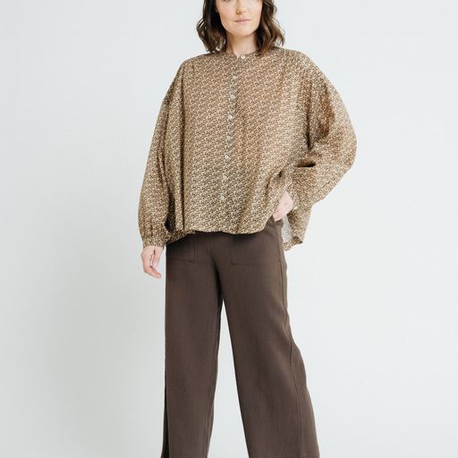 Francoise Top - Chesnut Field Floral