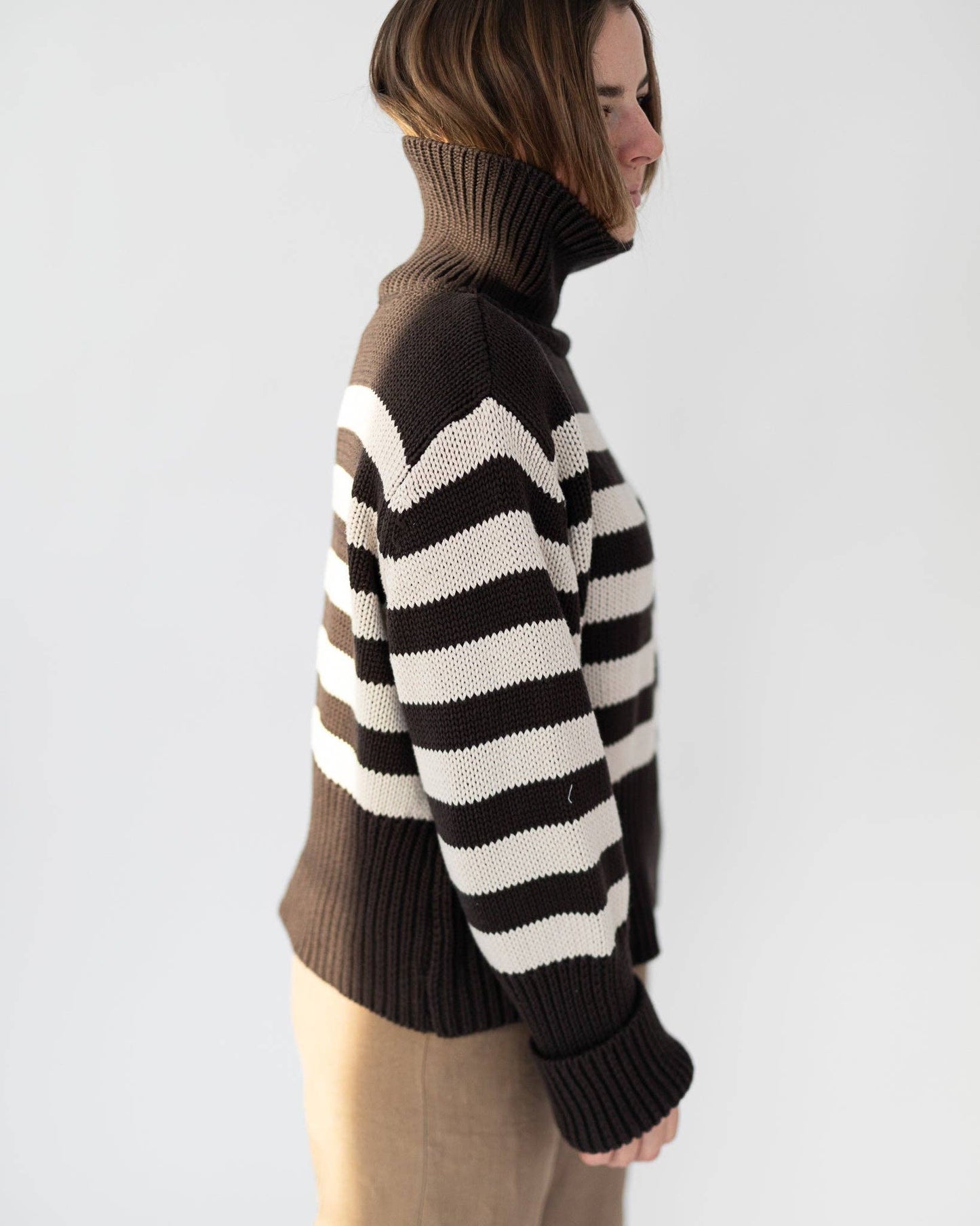 Striped Heavy Knit Sweater