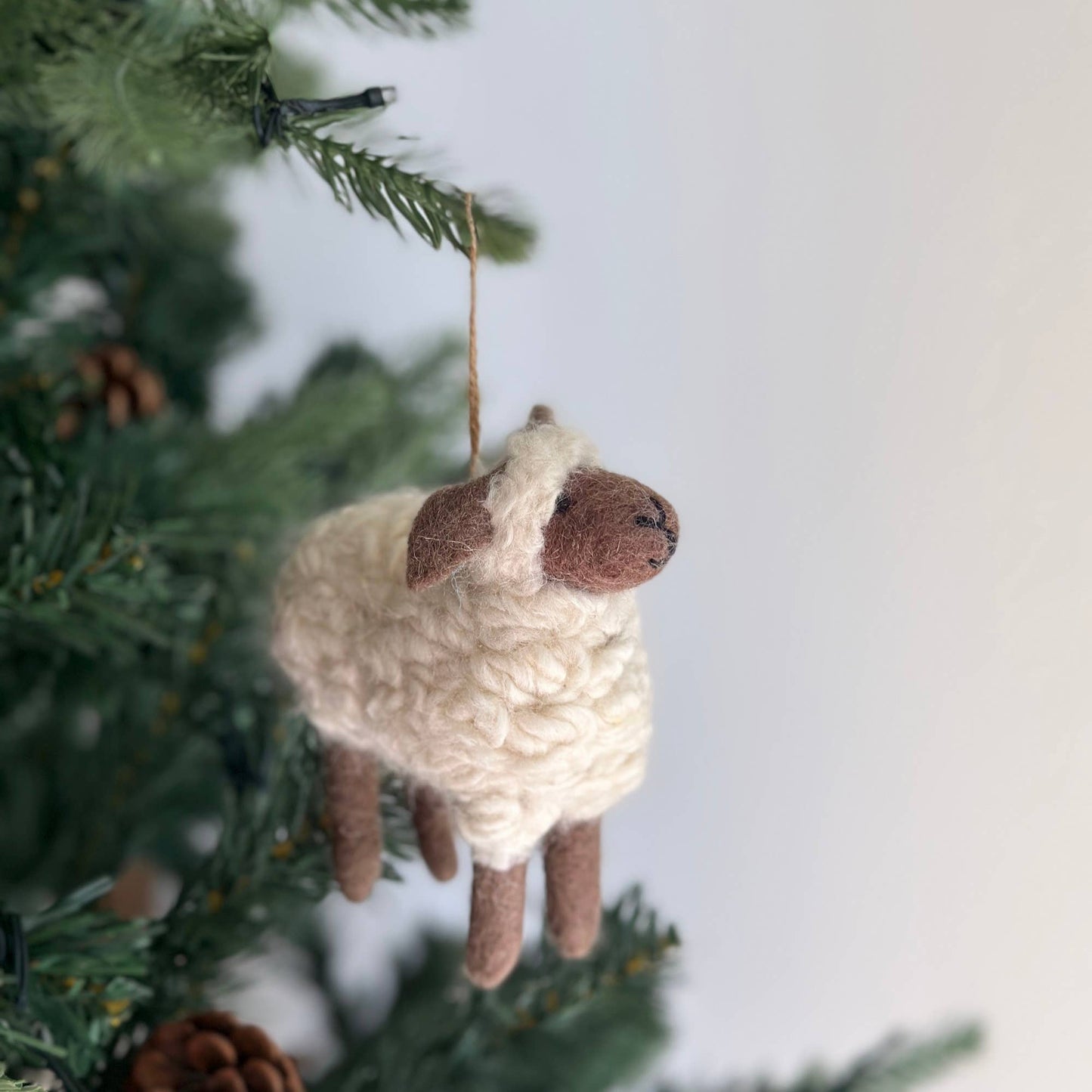 Felt Fluffy Sheep Ornament