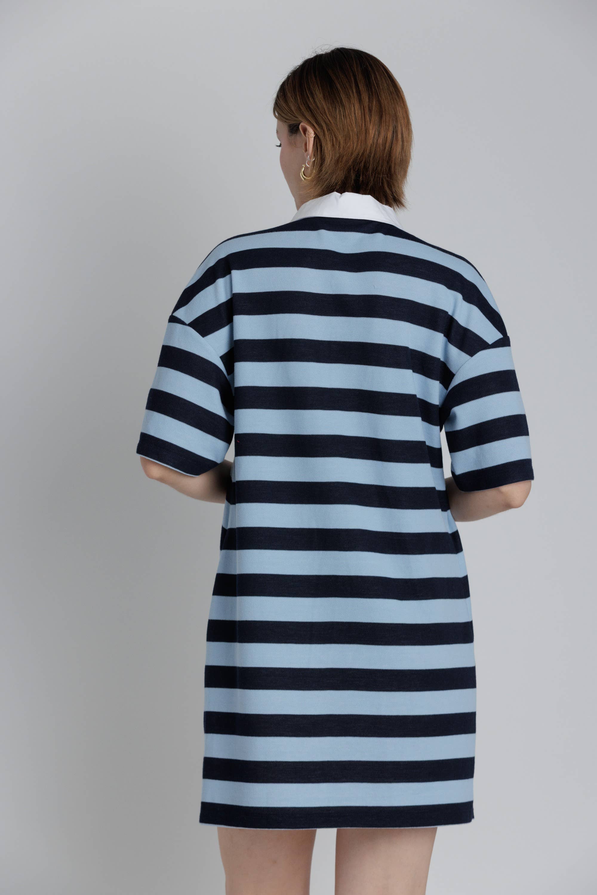 Striped Mini Polo Dress
