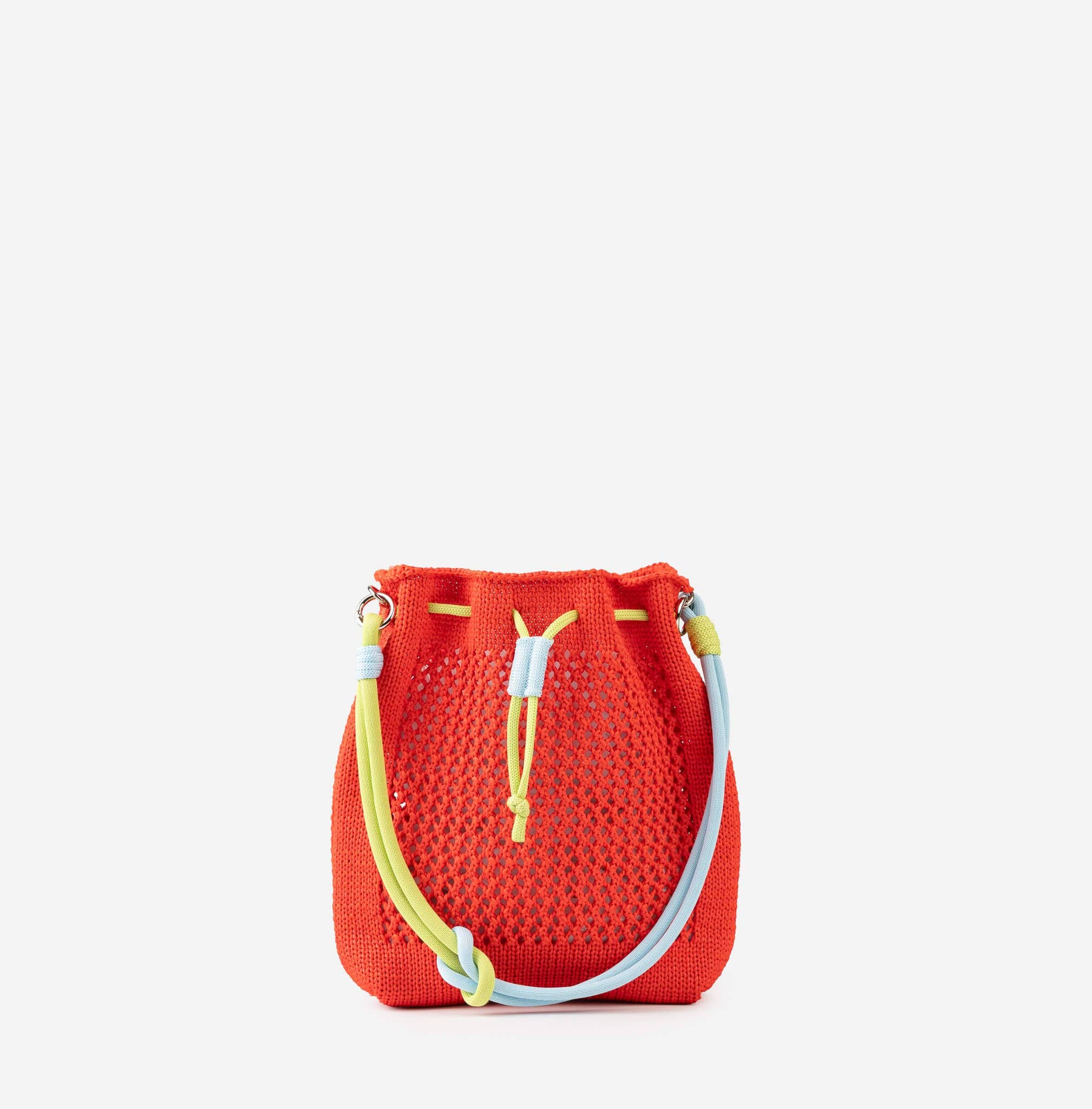 Drawstring Raffia Mini Bag