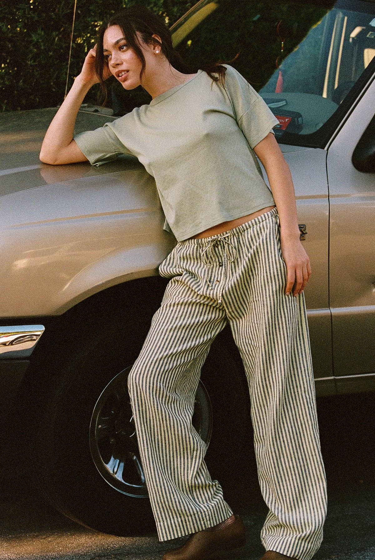 Linen Stripe Pant