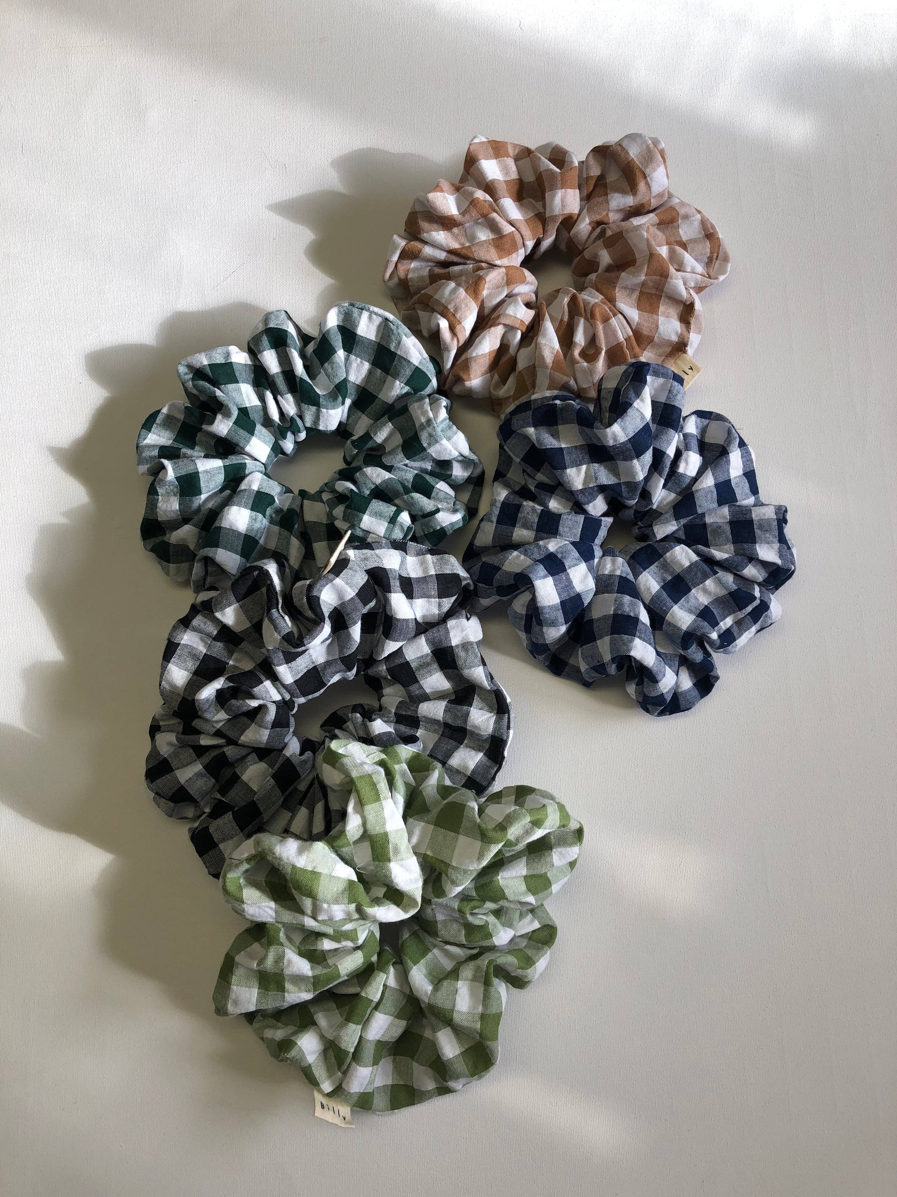 Gingham Scrunchies