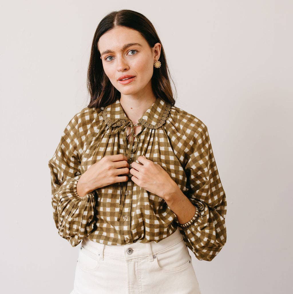 Painted Gingham Willa Top
