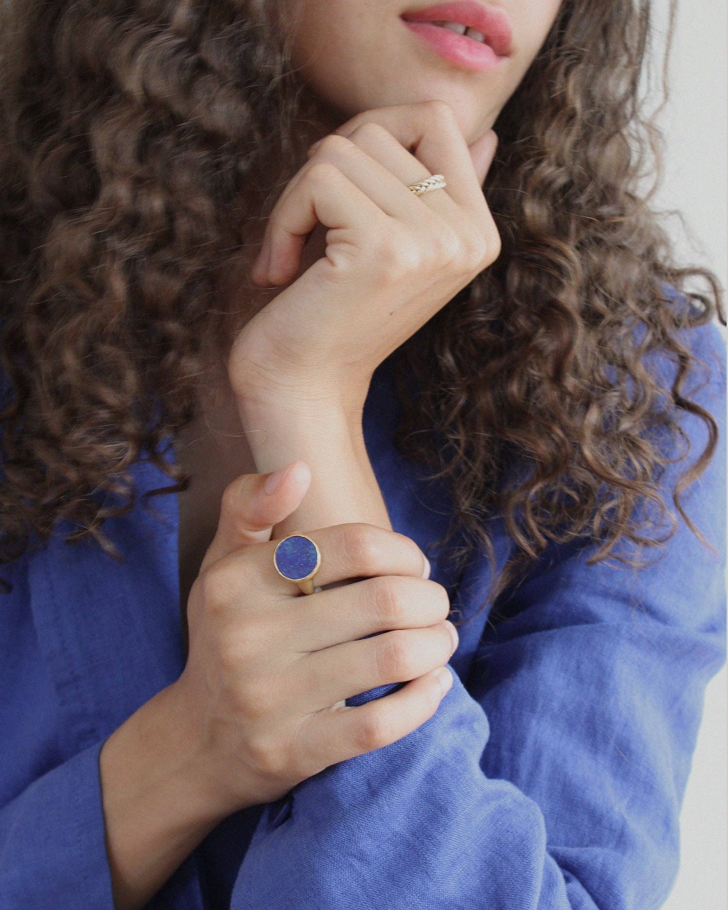 Lacuna Ring in Lapis