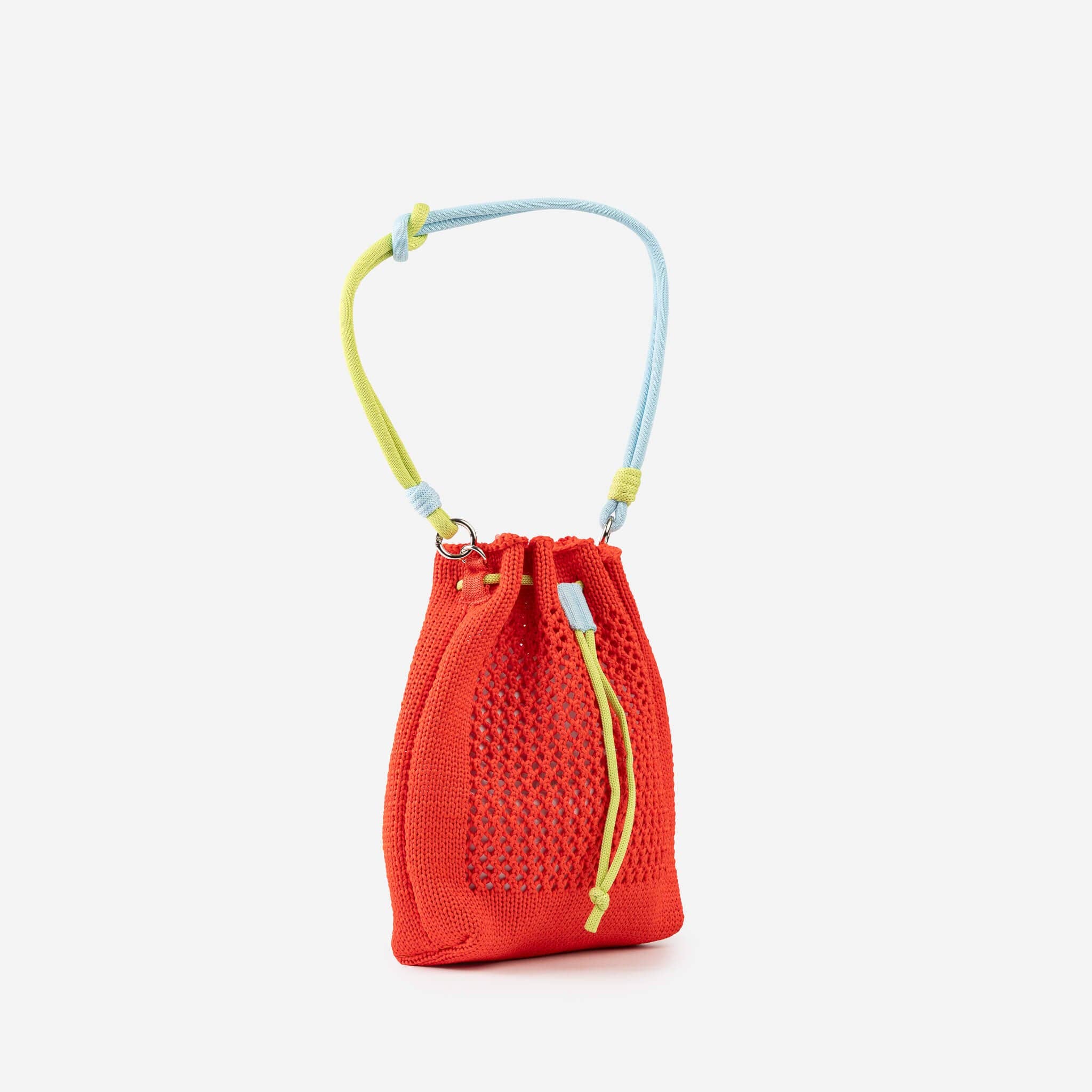 Drawstring Raffia Mini Bag