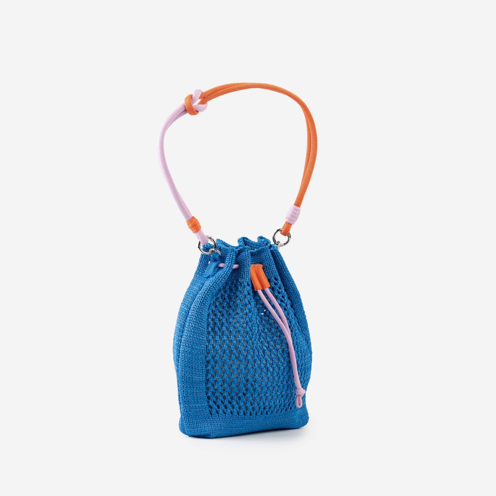 Drawstring Raffia Mini Bag