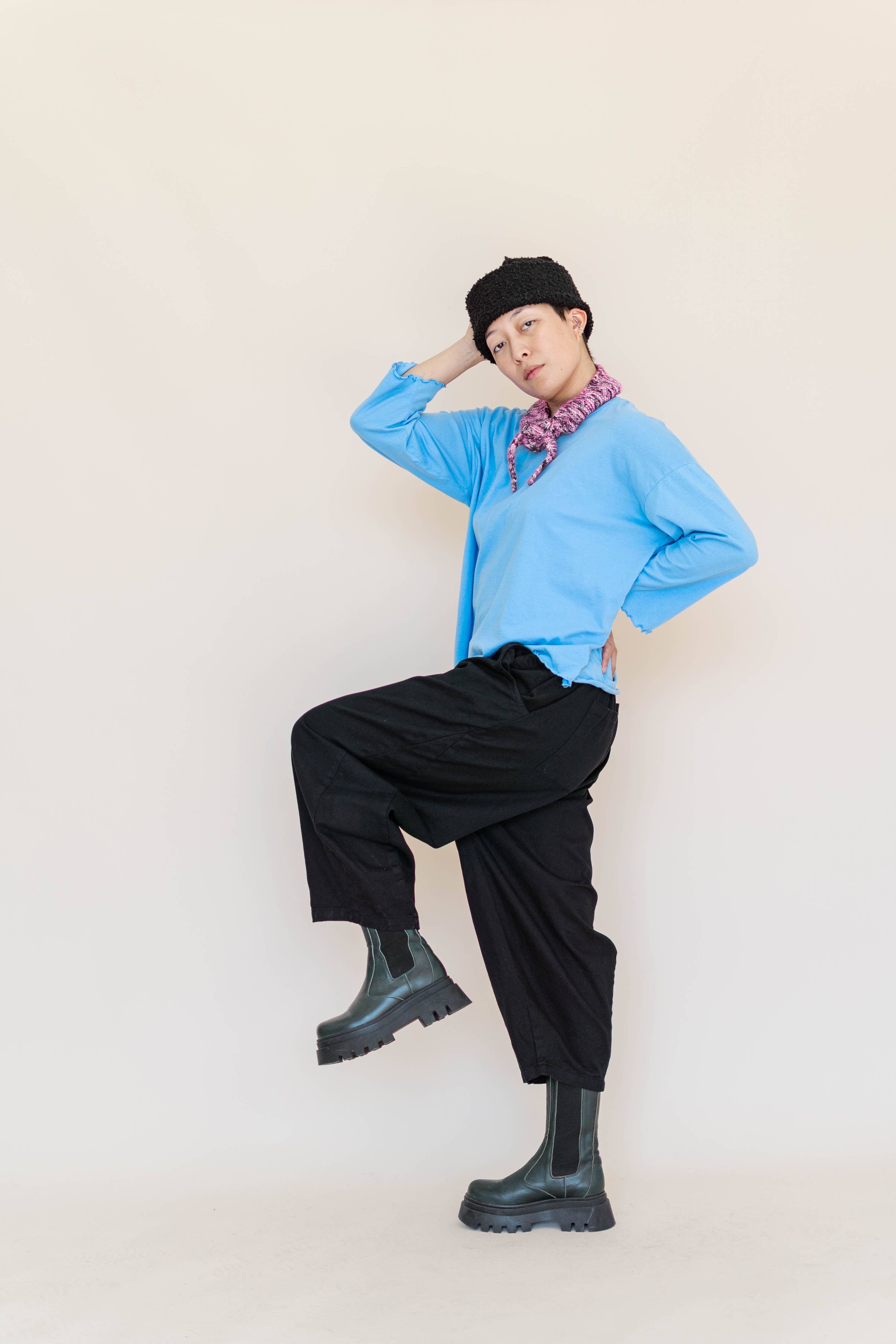 Baby Blue Long Sleeve Top