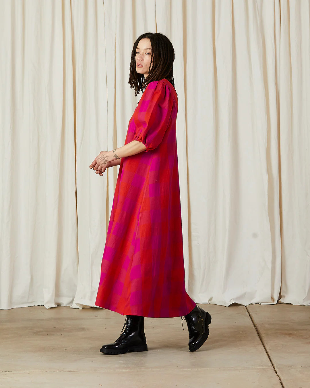 Double V-Neck Maxi Dress | Poppy + Plaid