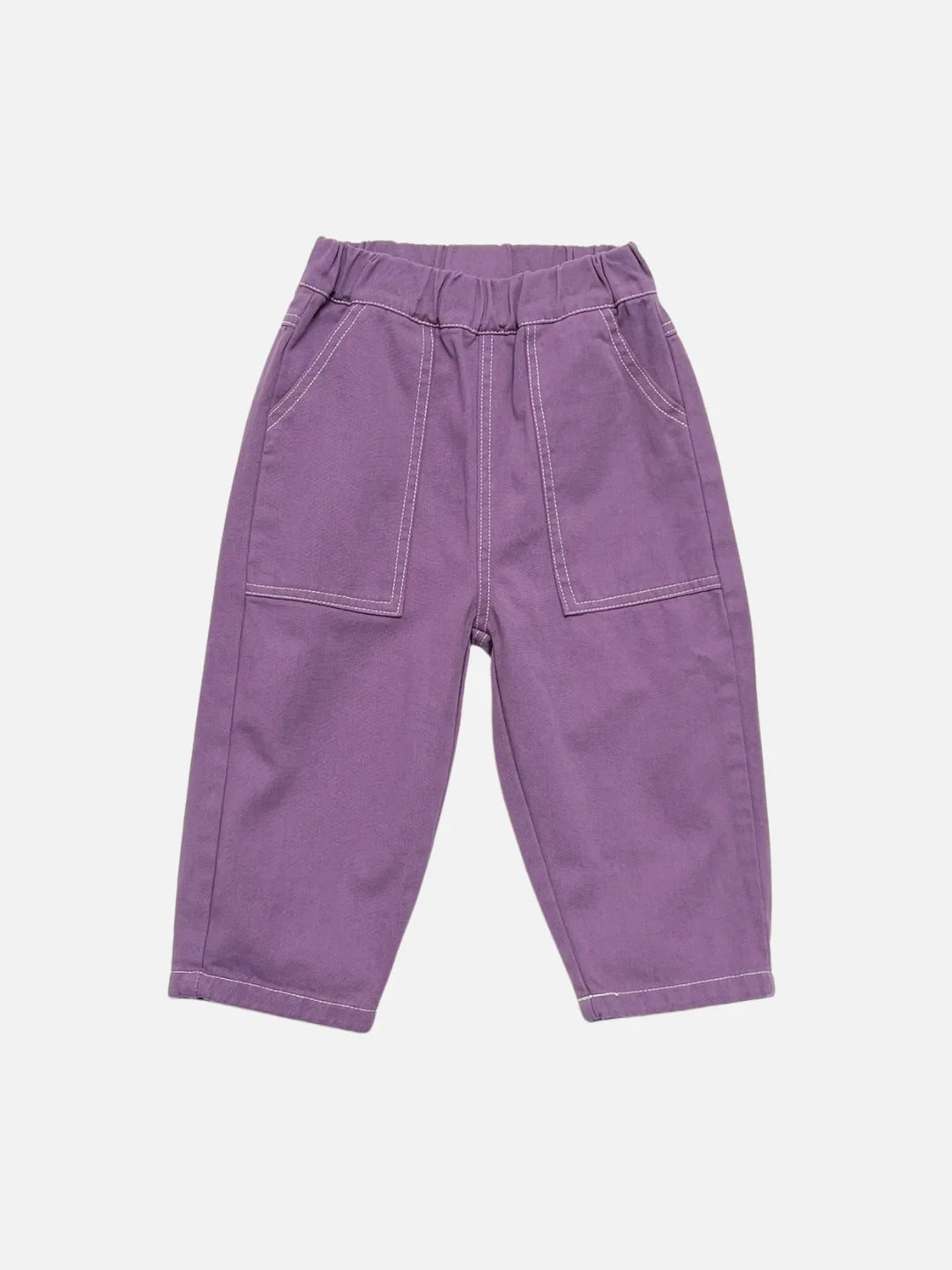 Topstitch Twill Pants | Purple