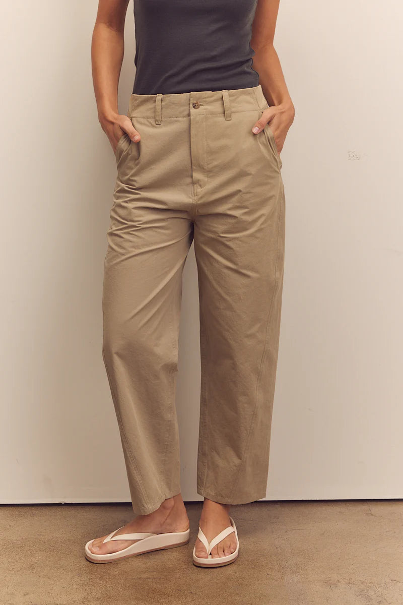 Mid-rise Cotton Trousers