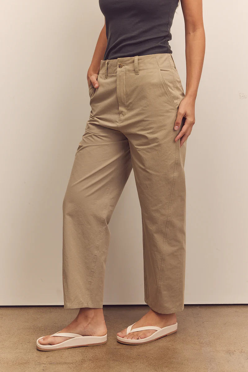 Mid-rise Cotton Trousers