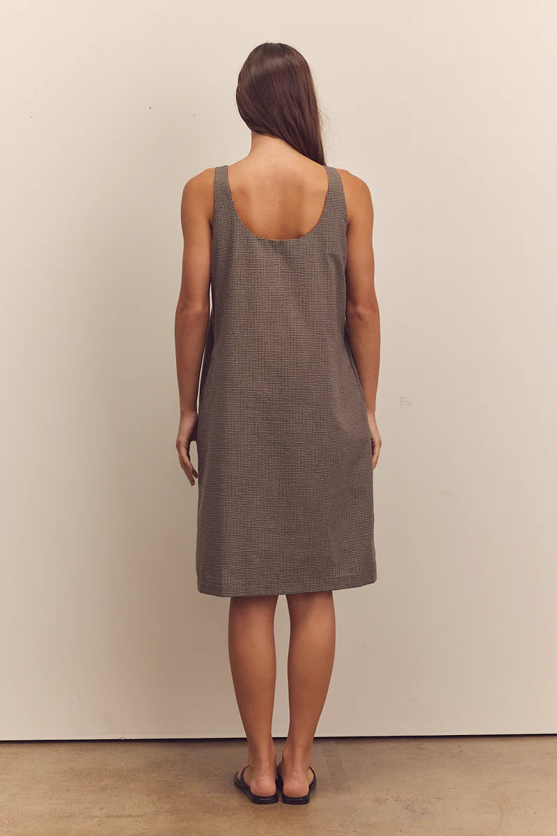 Front Shirring Knee Dress