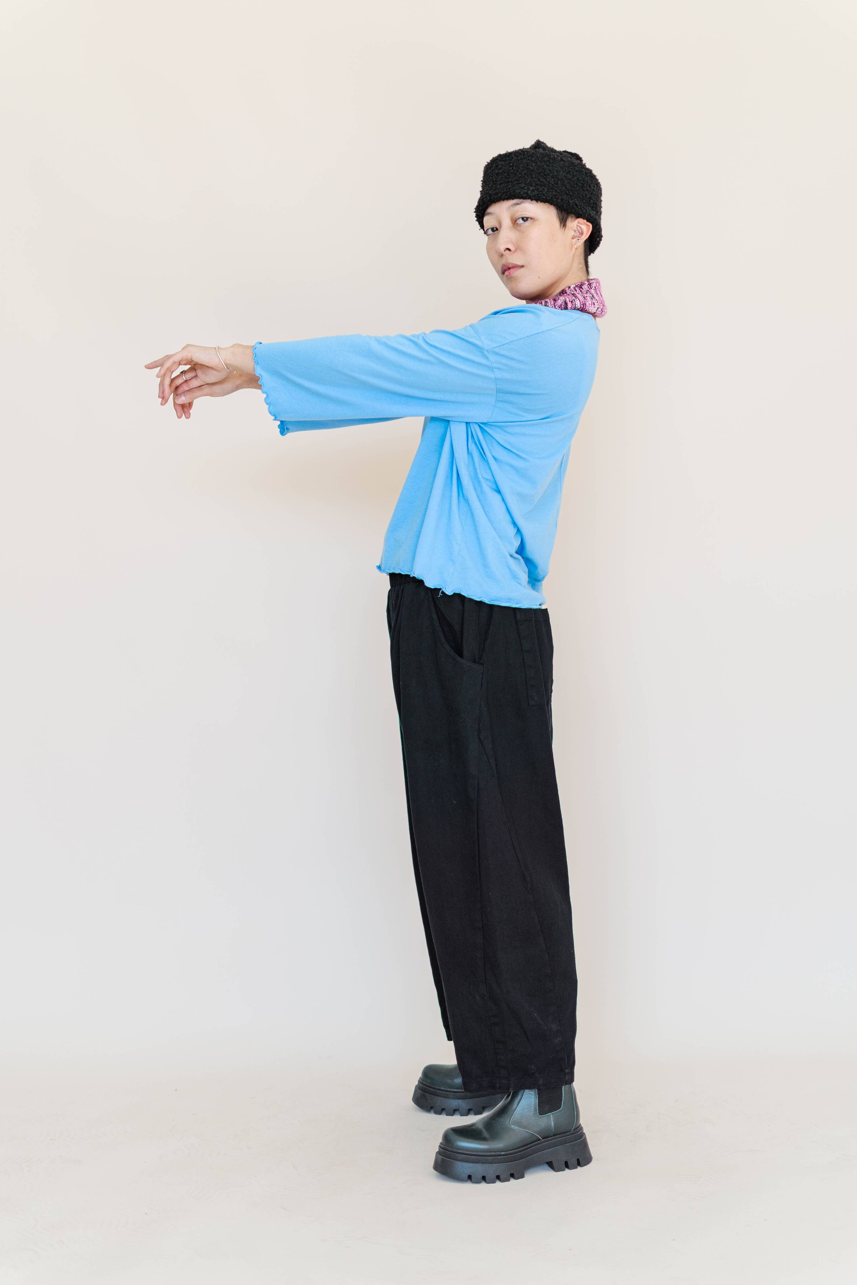 Baby Blue Long Sleeve Top