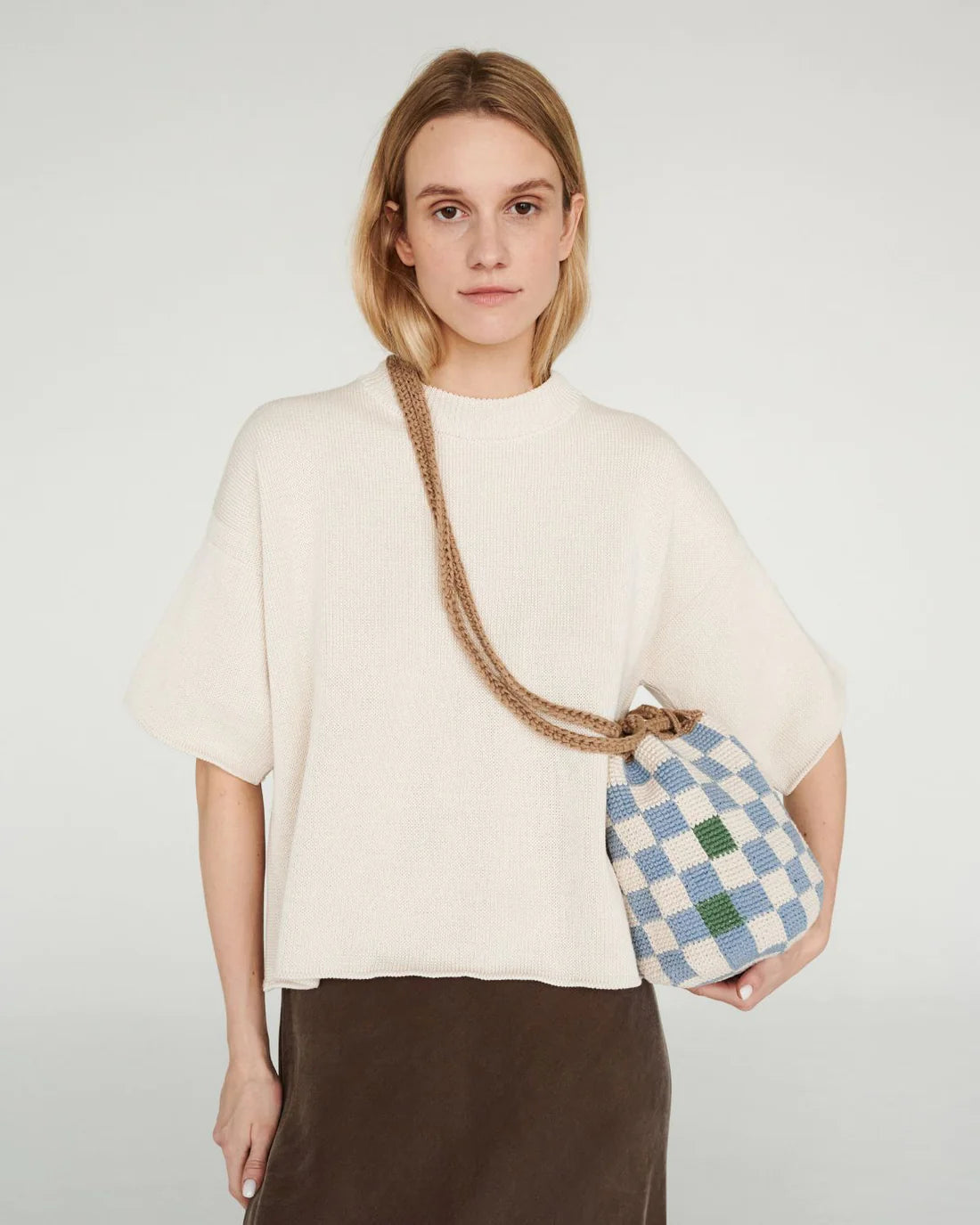 Mėnulis Crochet Bucket Bag