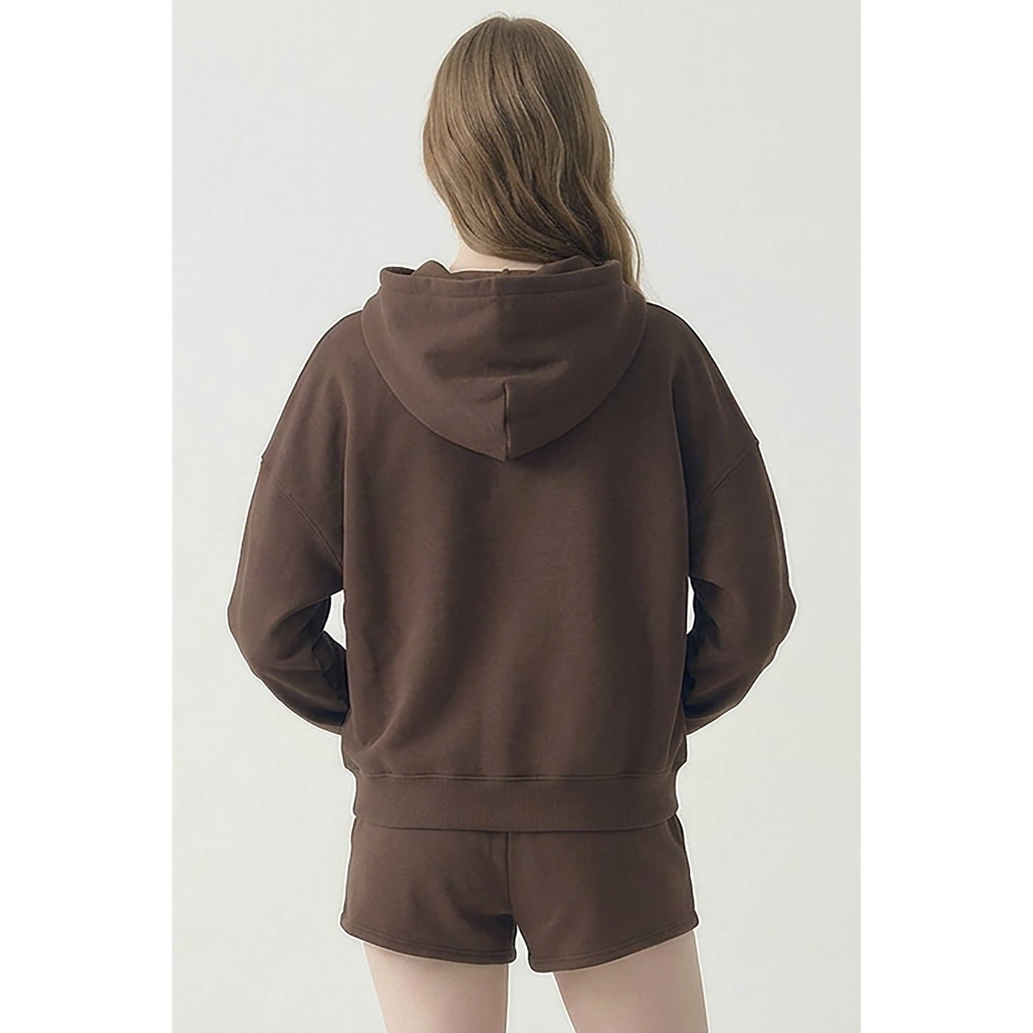 Cotton Terry Hoodie | Chocolate