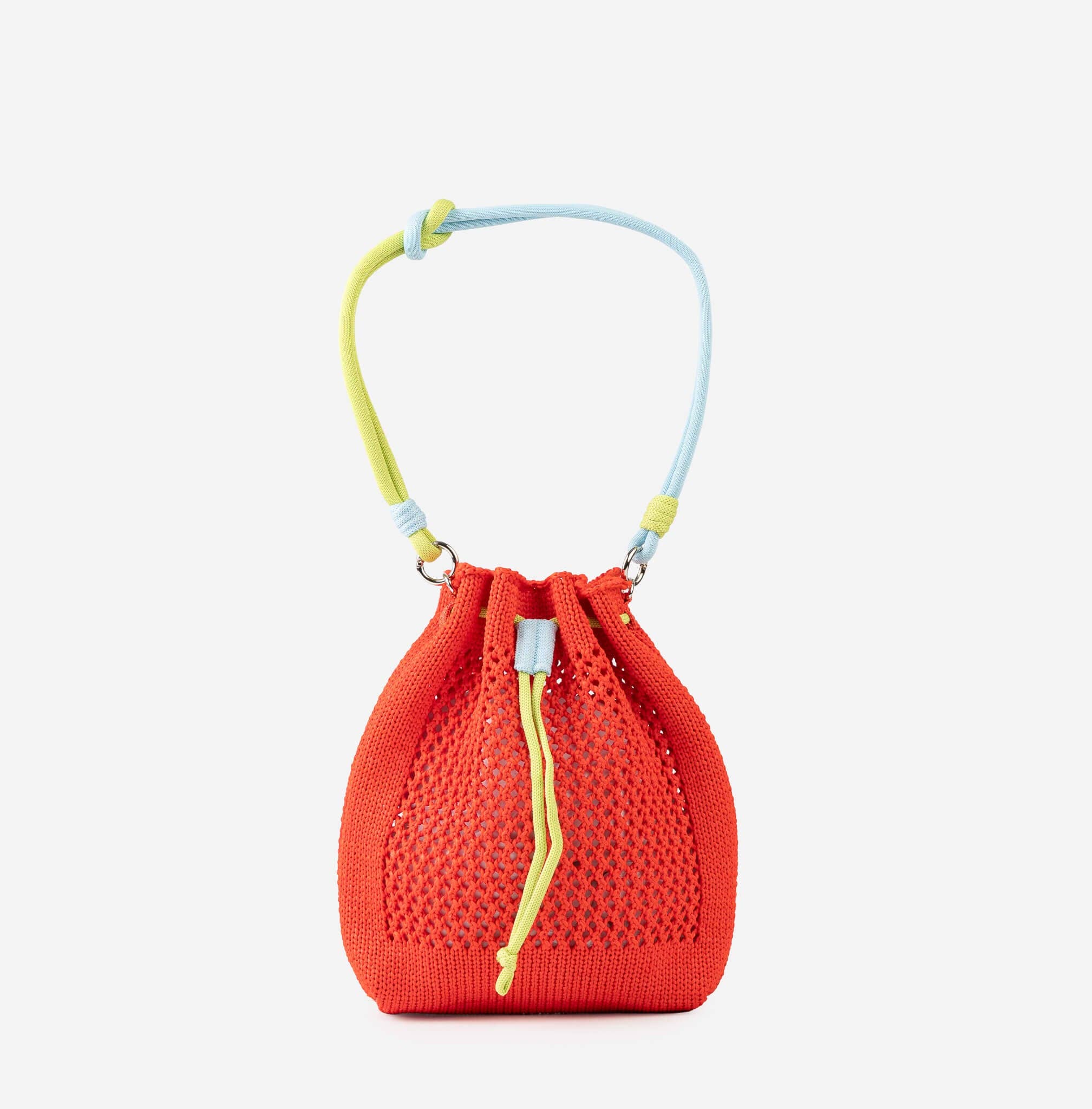 Drawstring Raffia Mini Bag
