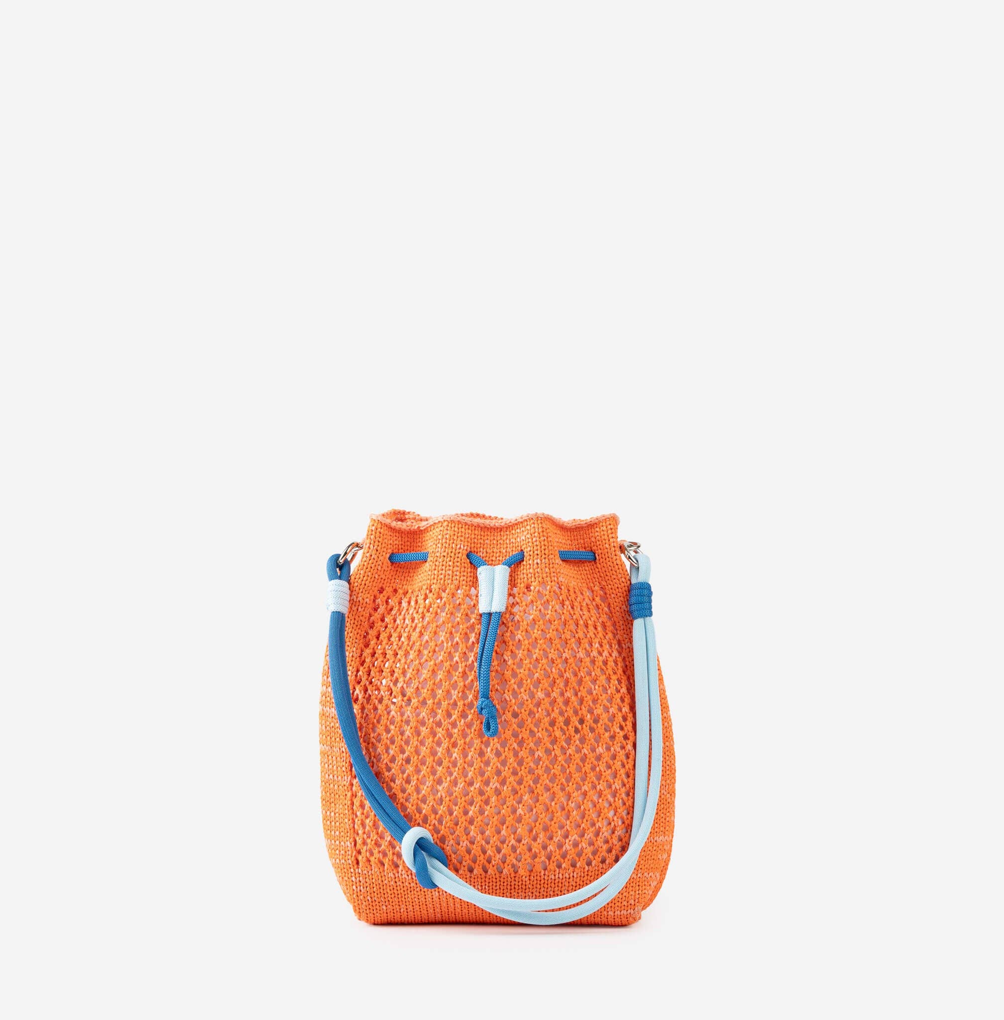 Drawstring Raffia Mini Bag