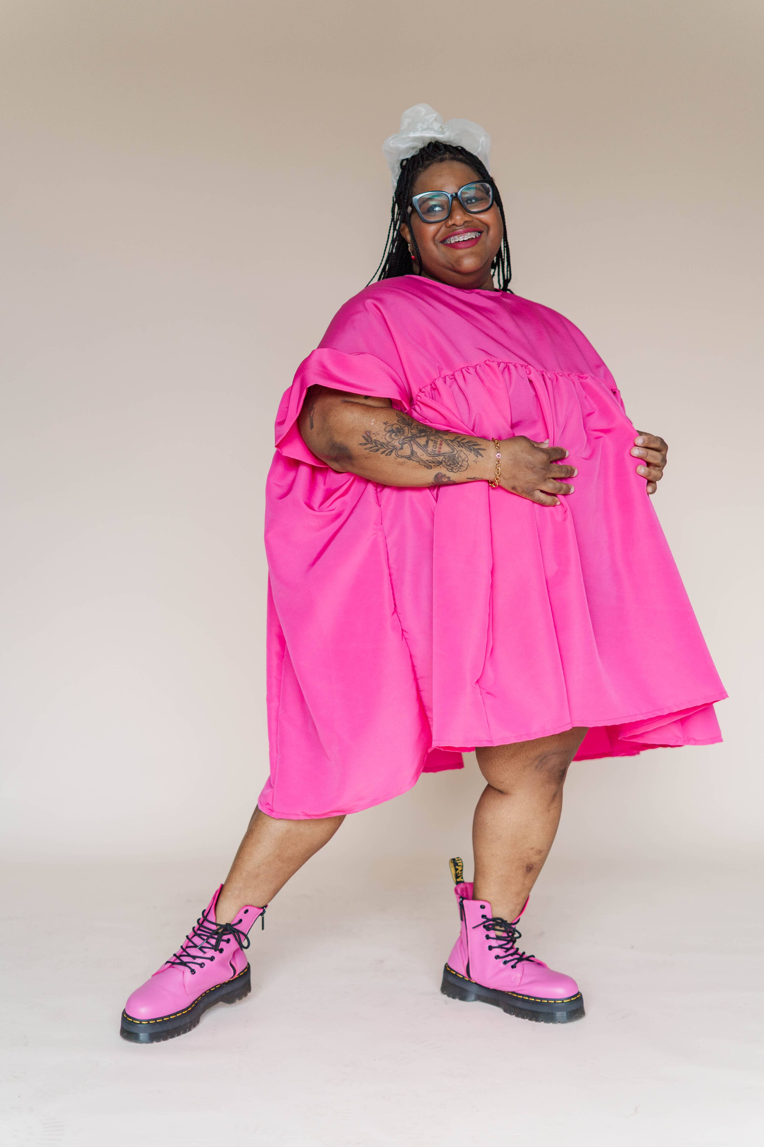 Hot Pink Mini Mushroom Dress