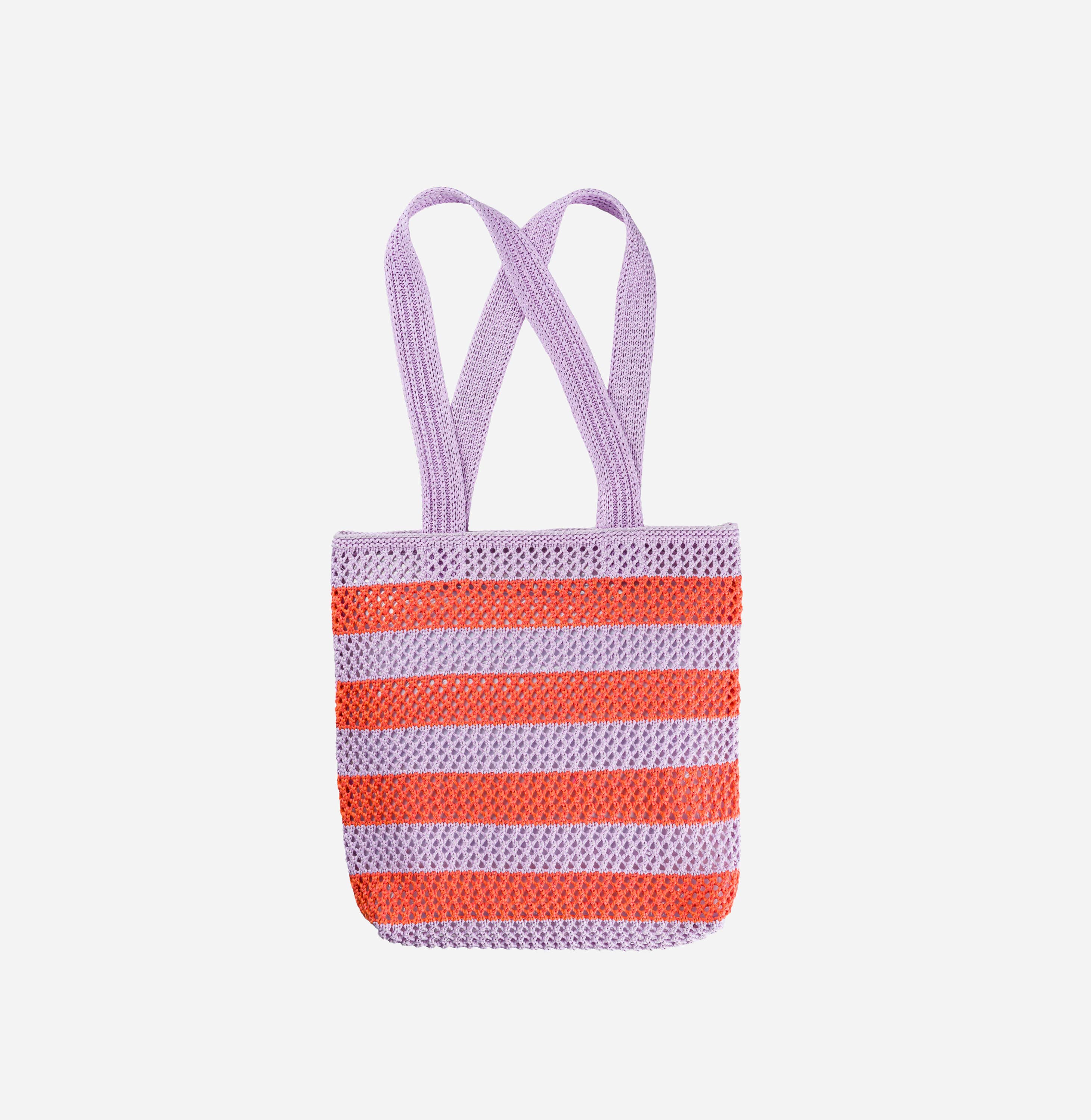 Stripe Raffia Tote