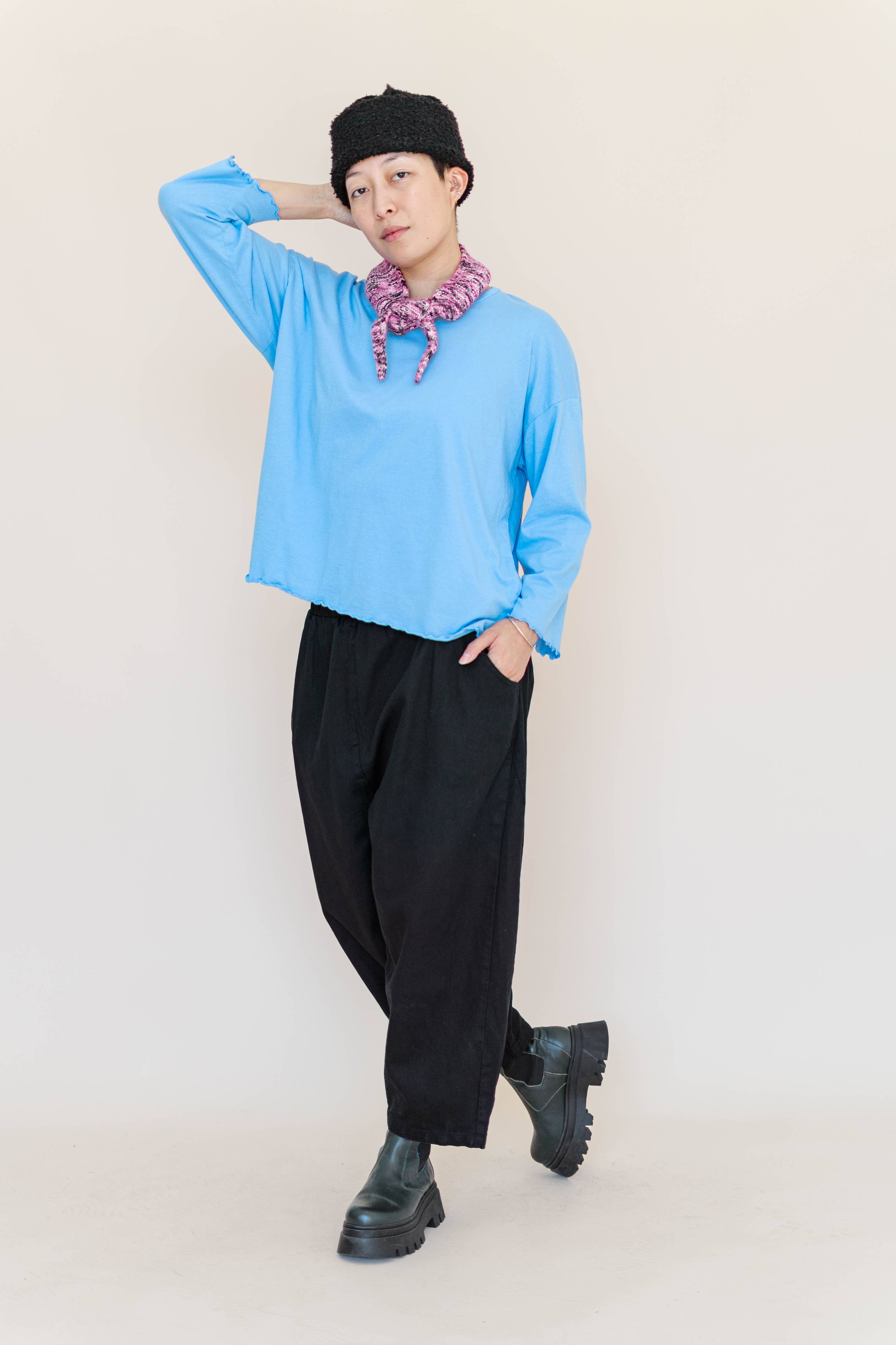 Baby Blue Long Sleeve Top