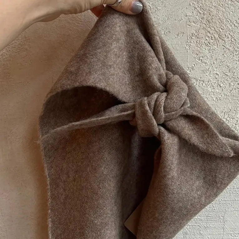 Fuzzy Wool Cravat Scarf