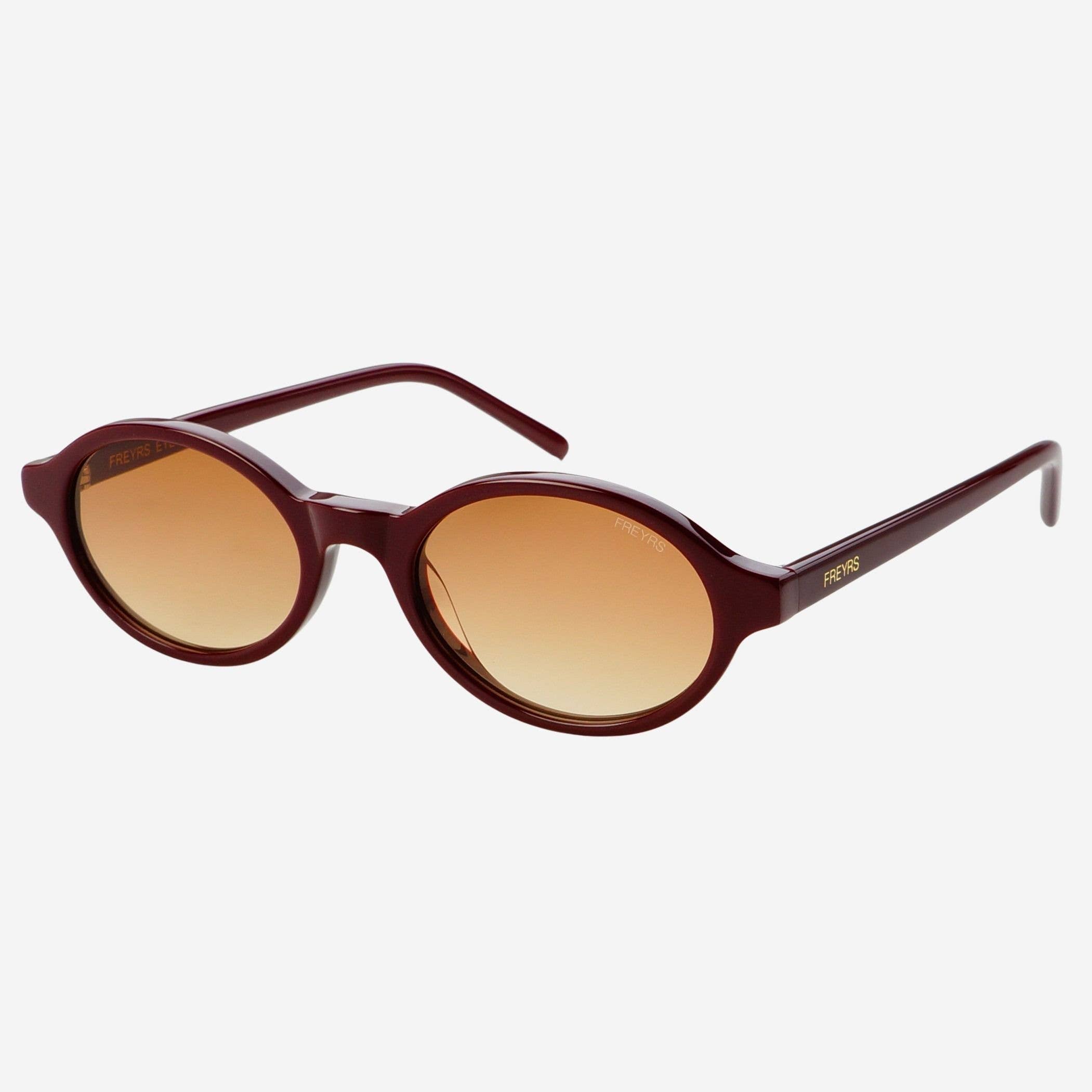 FREYRS Eyewear - Zoe Acetate Round Womens Sunglasses  : Burgundy