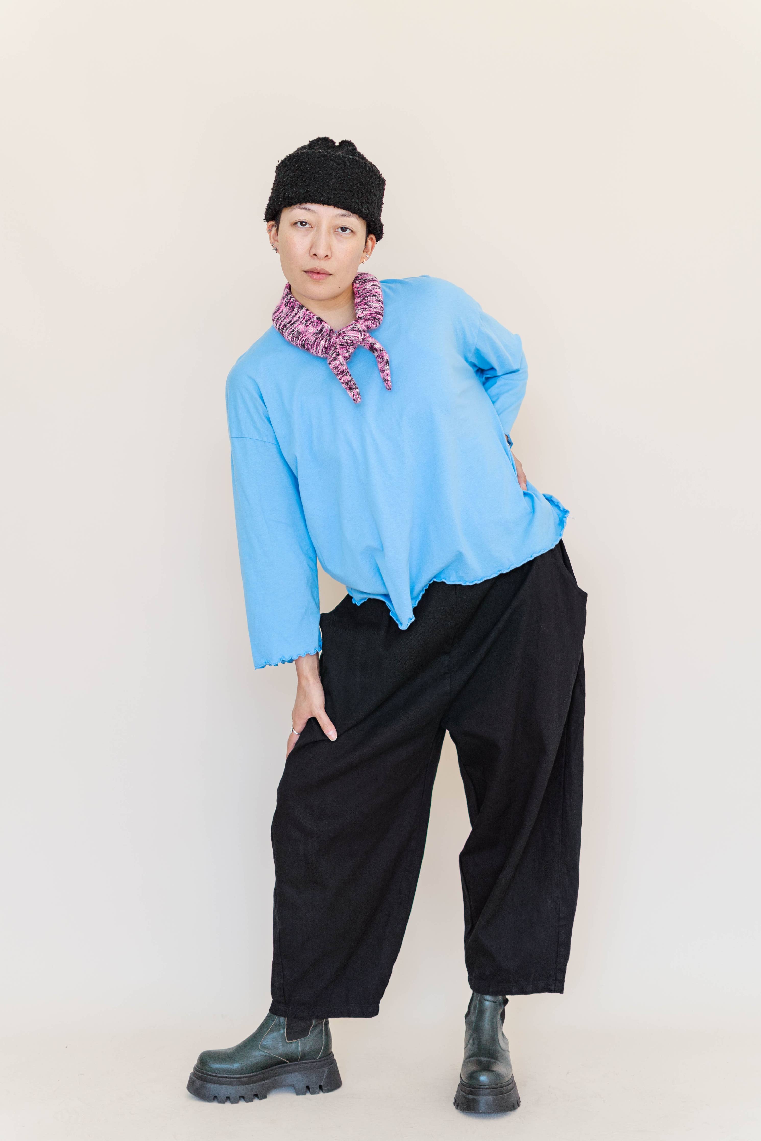 Baby Blue Long Sleeve Top