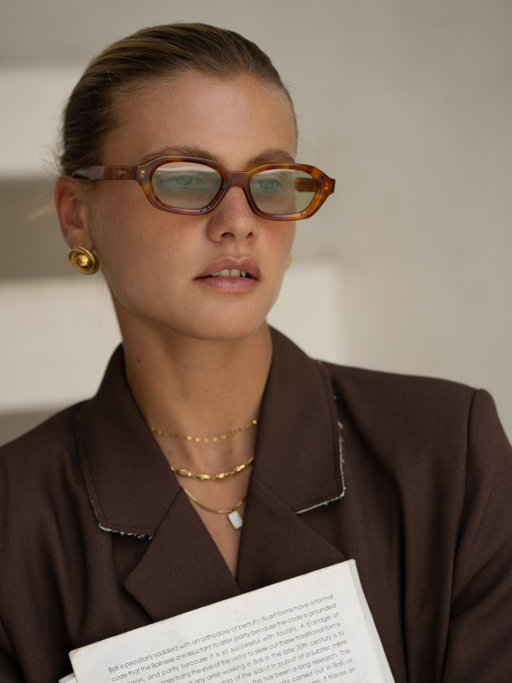 FREYRS Eyewear - Tokyo Acetate Unisex Rectangular Sunglasses: Honey