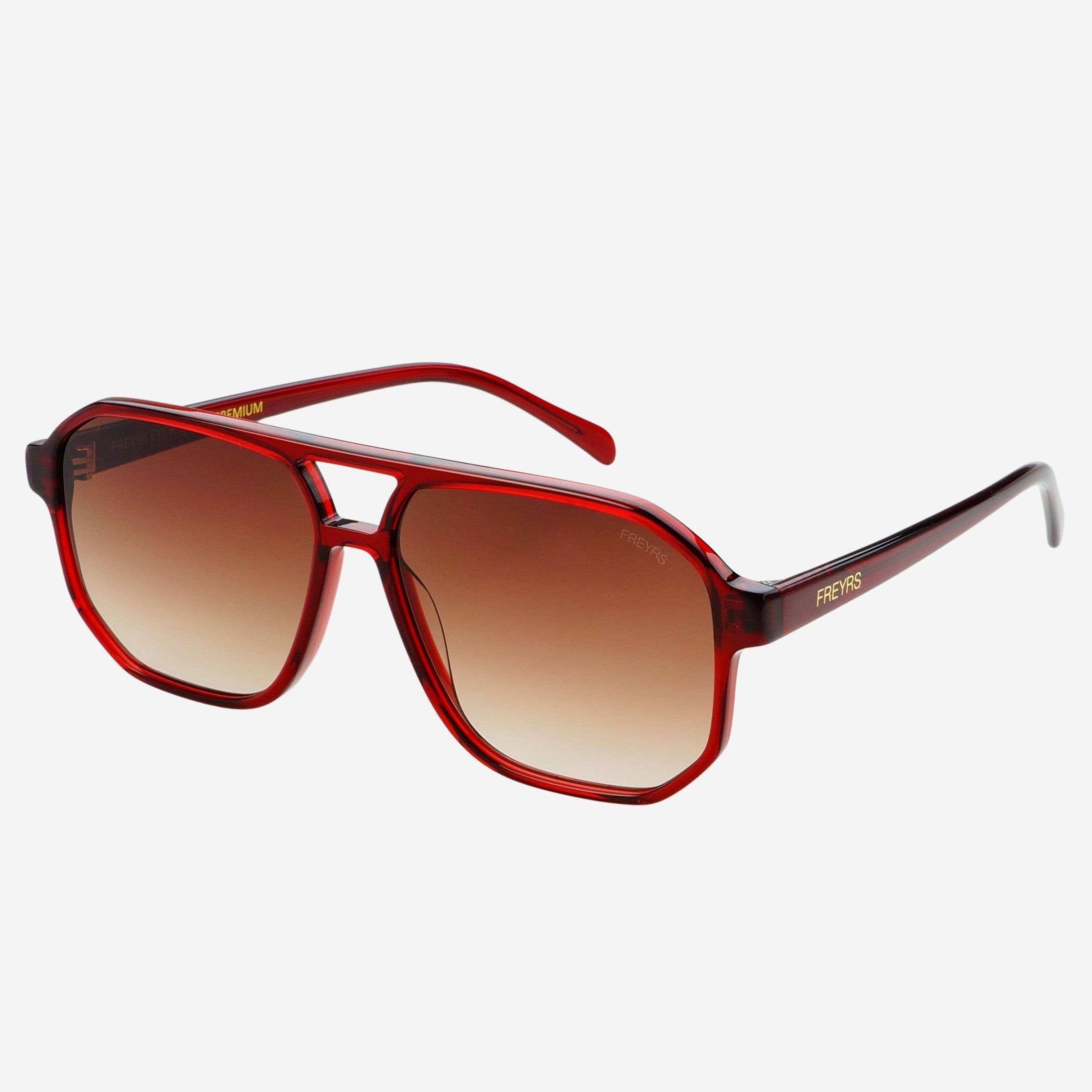 Billie Unisex Aviator Sunglasses: Dark Cherry