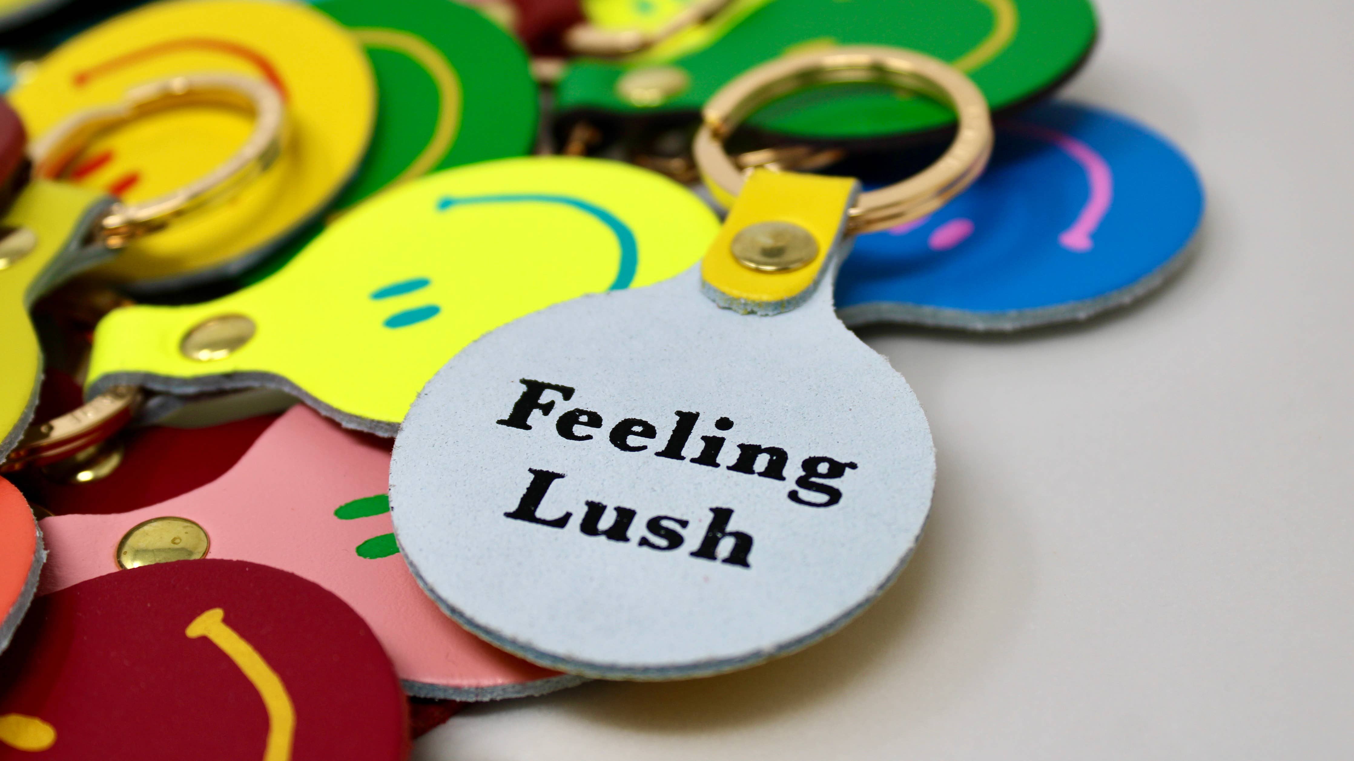 Feeling Lush Smilie Face Key Fob