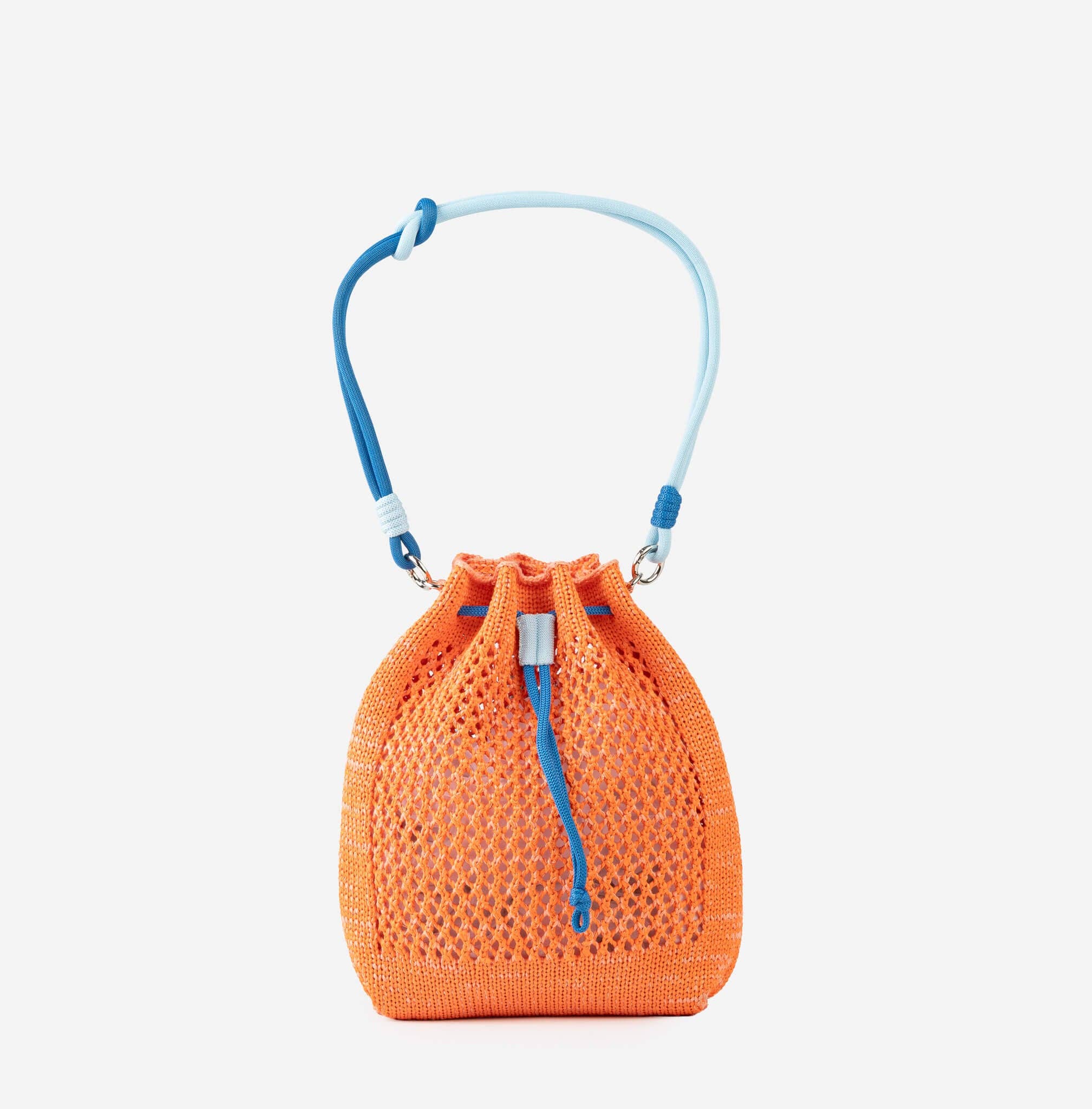 Drawstring Raffia Mini Bag