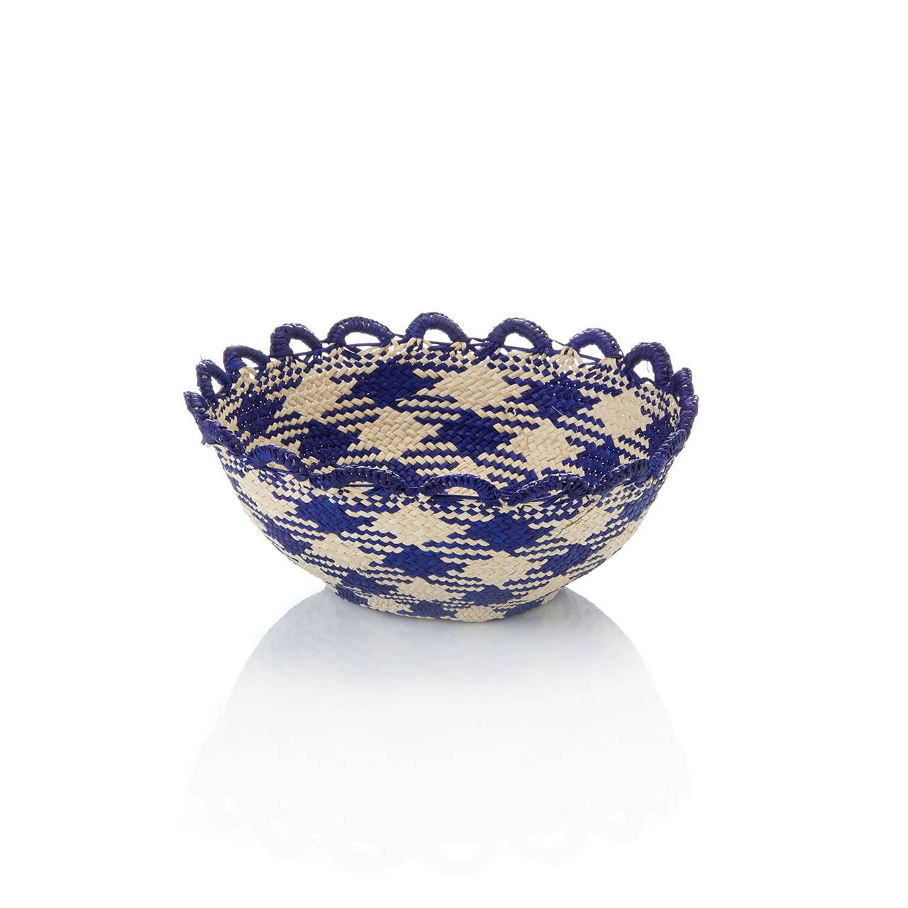 SERRV International - Gingham Scallop Basket