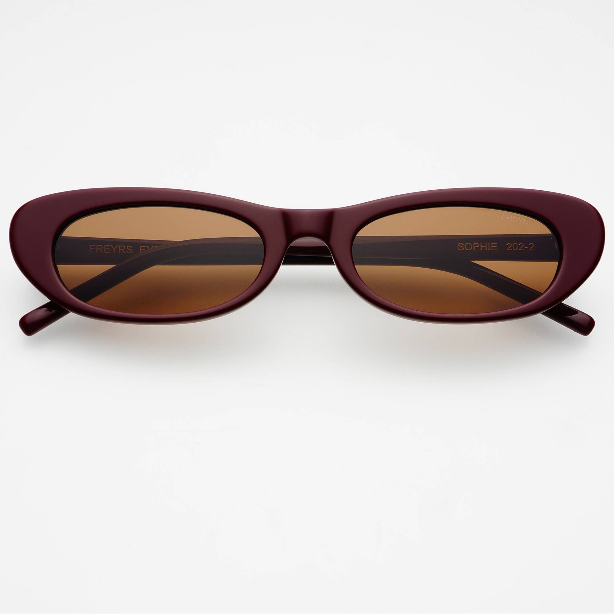 Sophie Acetate Cat Eye Womens Sunglasses : Burgundy